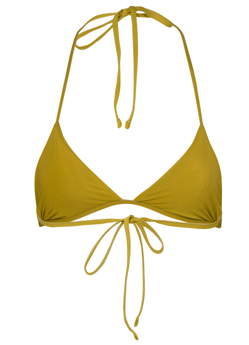 Maaji Olive Palmetto Balminess Fixed Triangle Bikini Top