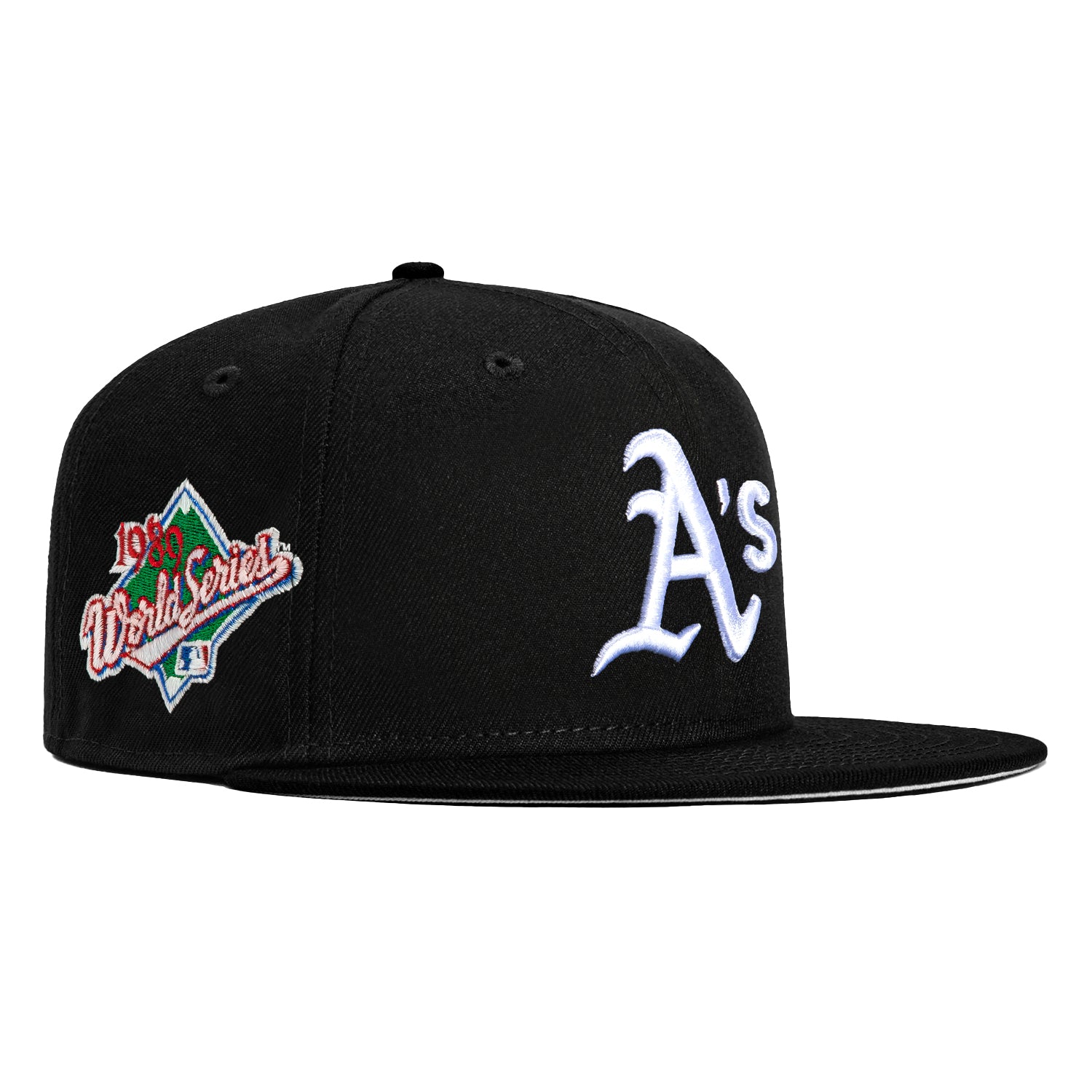 New Era 59Fifty City Sleeps Oakland Athletics 1989 World Series Patch Hat - Black, White