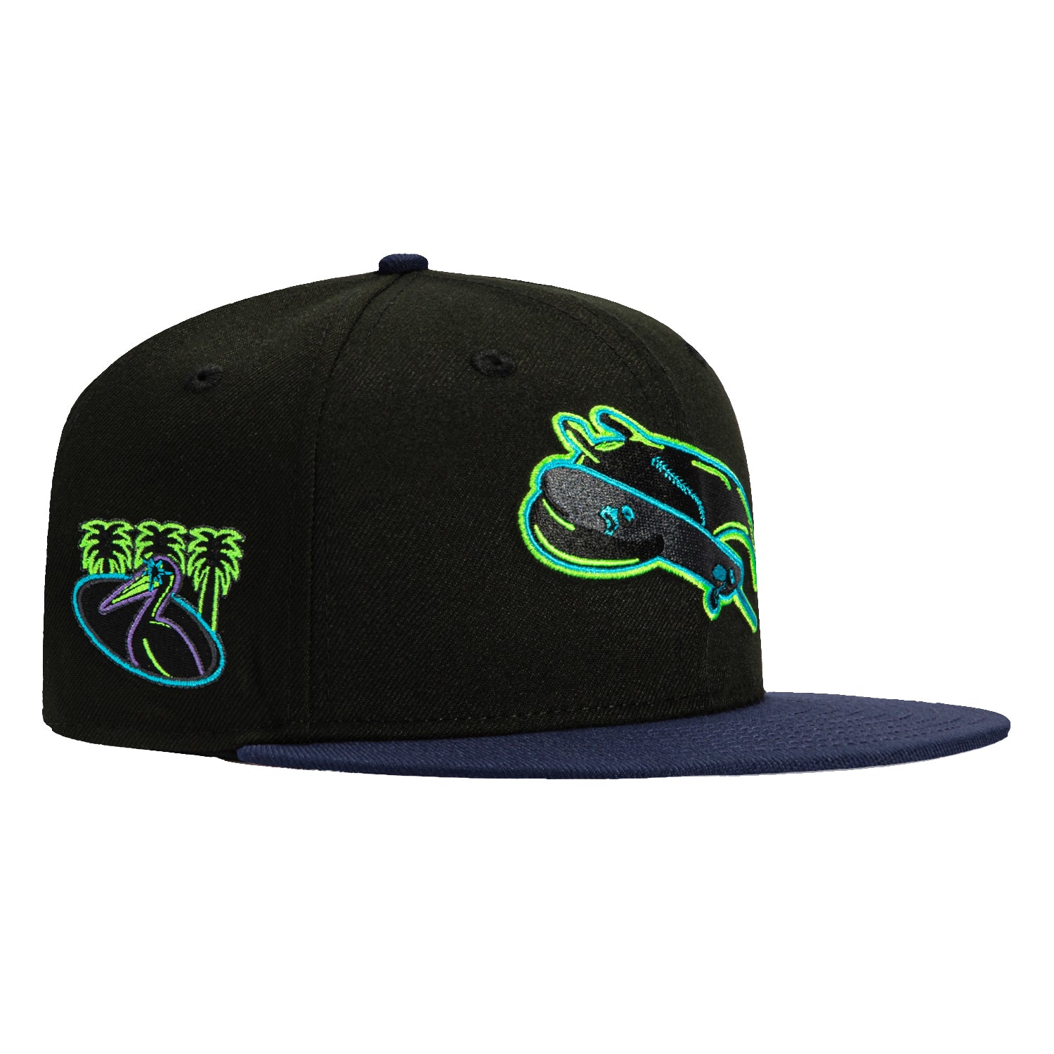 New Era 59Fifty Tampa Bay Rays City Connect Logo Patch Hat - Black, Purple