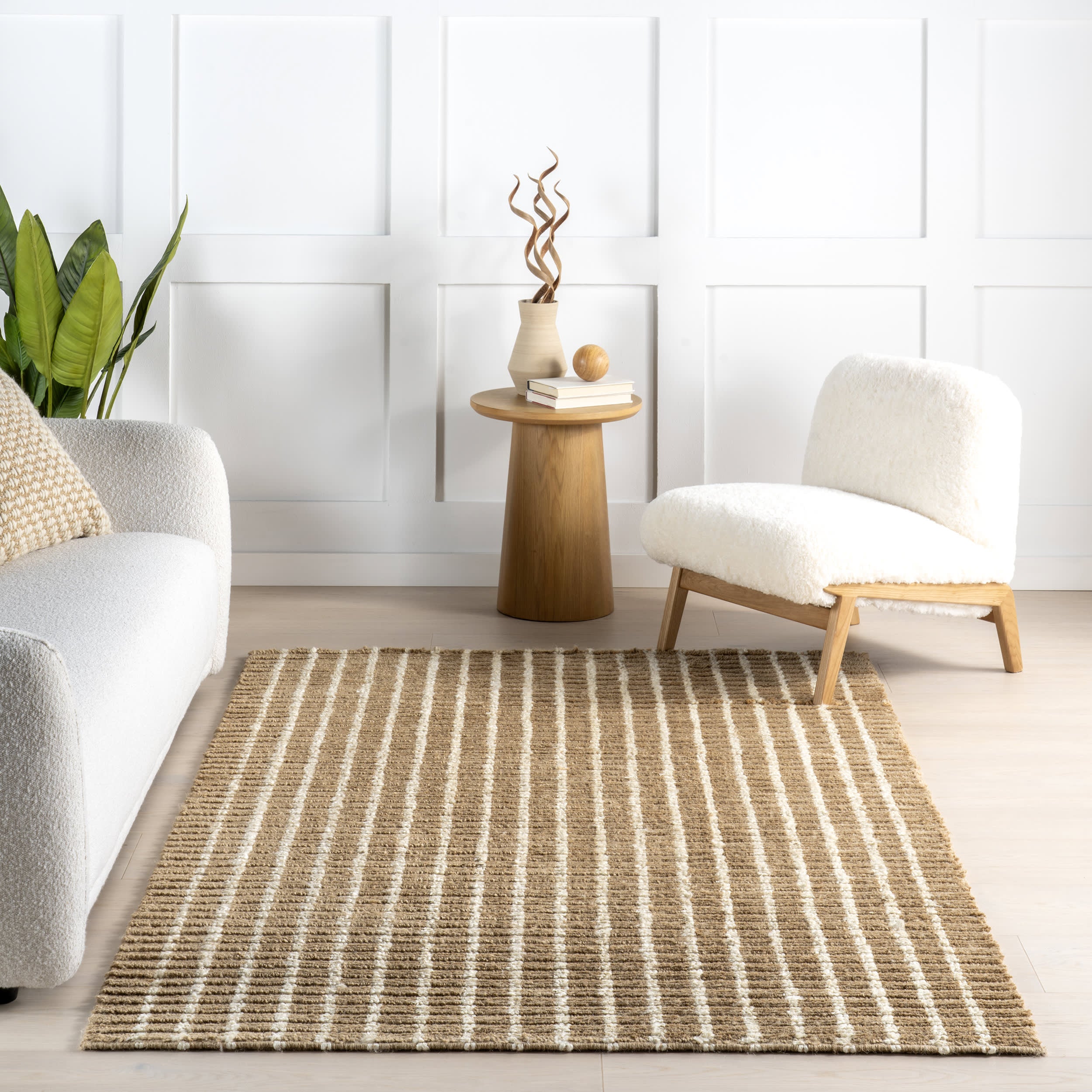 Susie Checkered Jute Rug | Natural