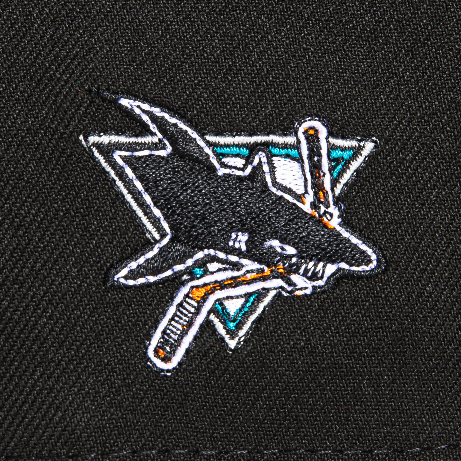 New Era 59Fifty San Jose Sharks Logo Patch Word Hat - Black, Teal