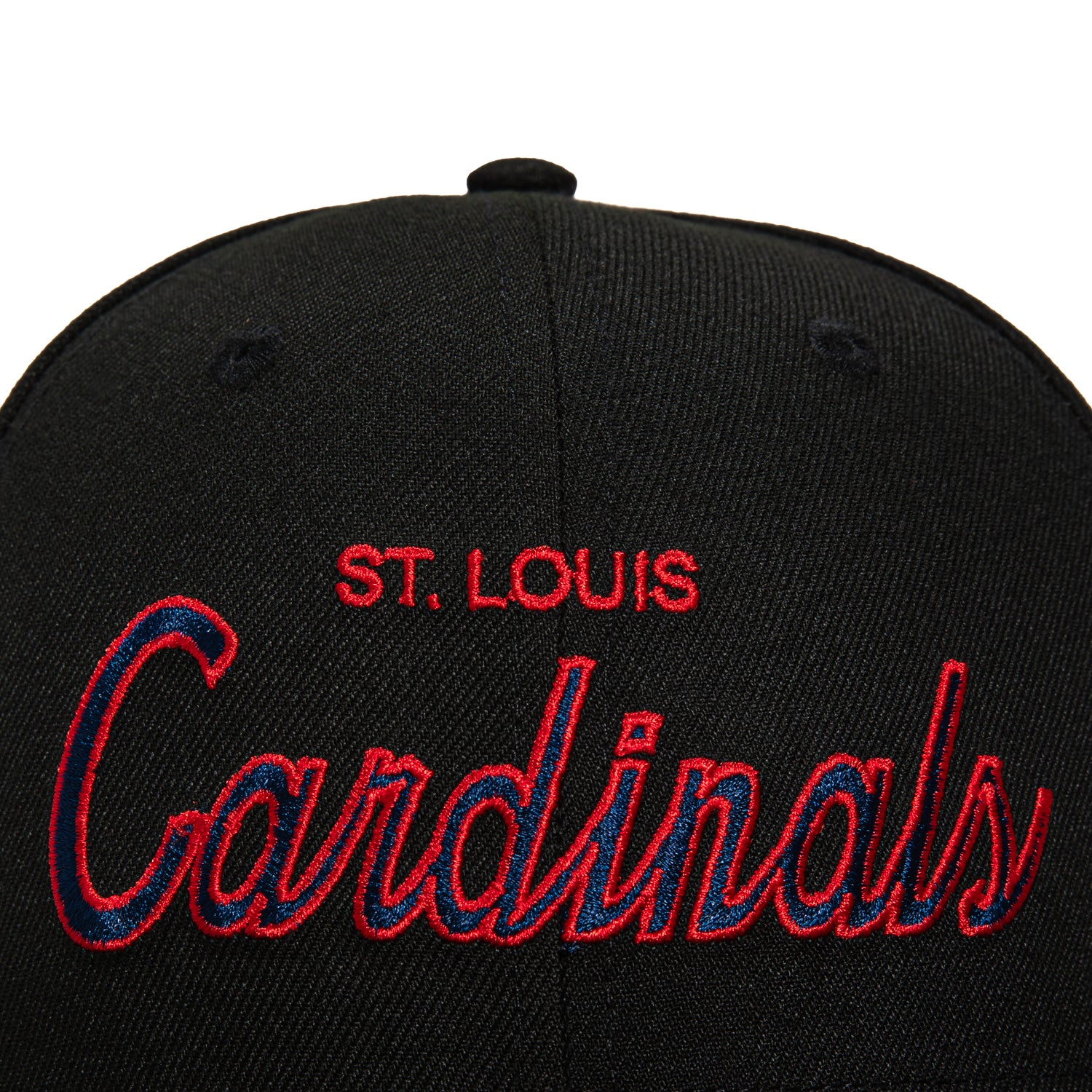 New Era 59Fifty St Louis Cardinals Logo Patch Script Hat - Black