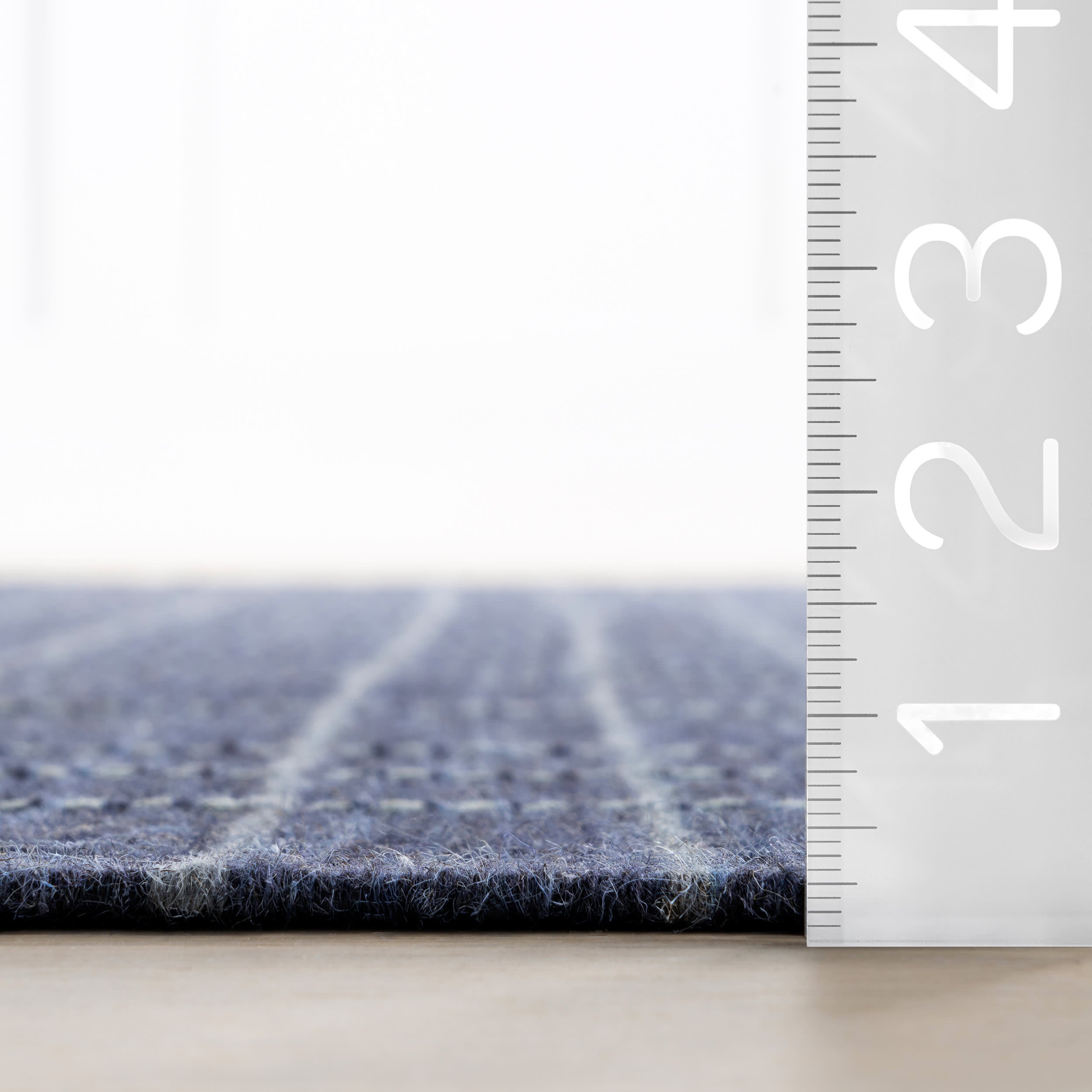 Charlie Plaid Wool Rug | Blue