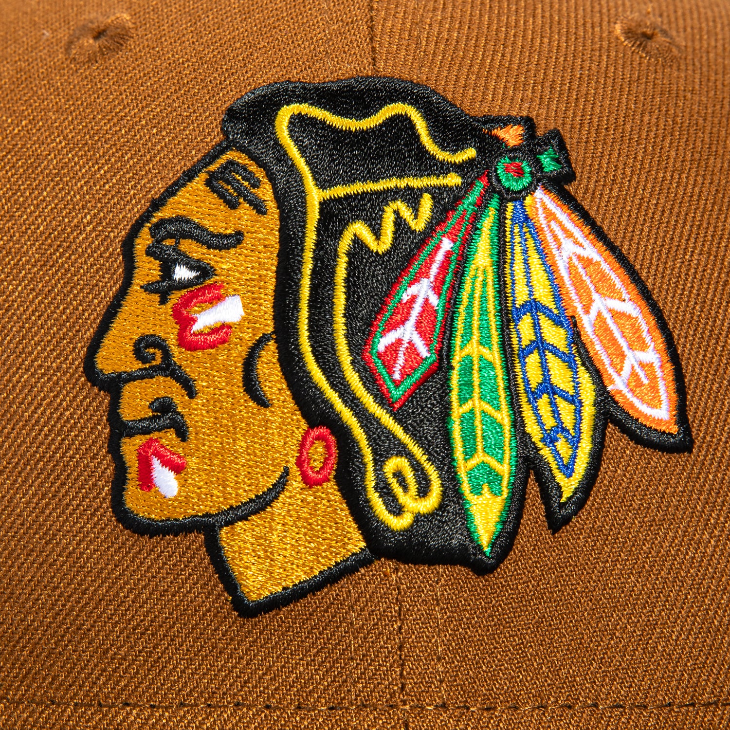 New Era 59Fifity Chicago Blackhawks Logo Patch Hat - Khaki, Olive