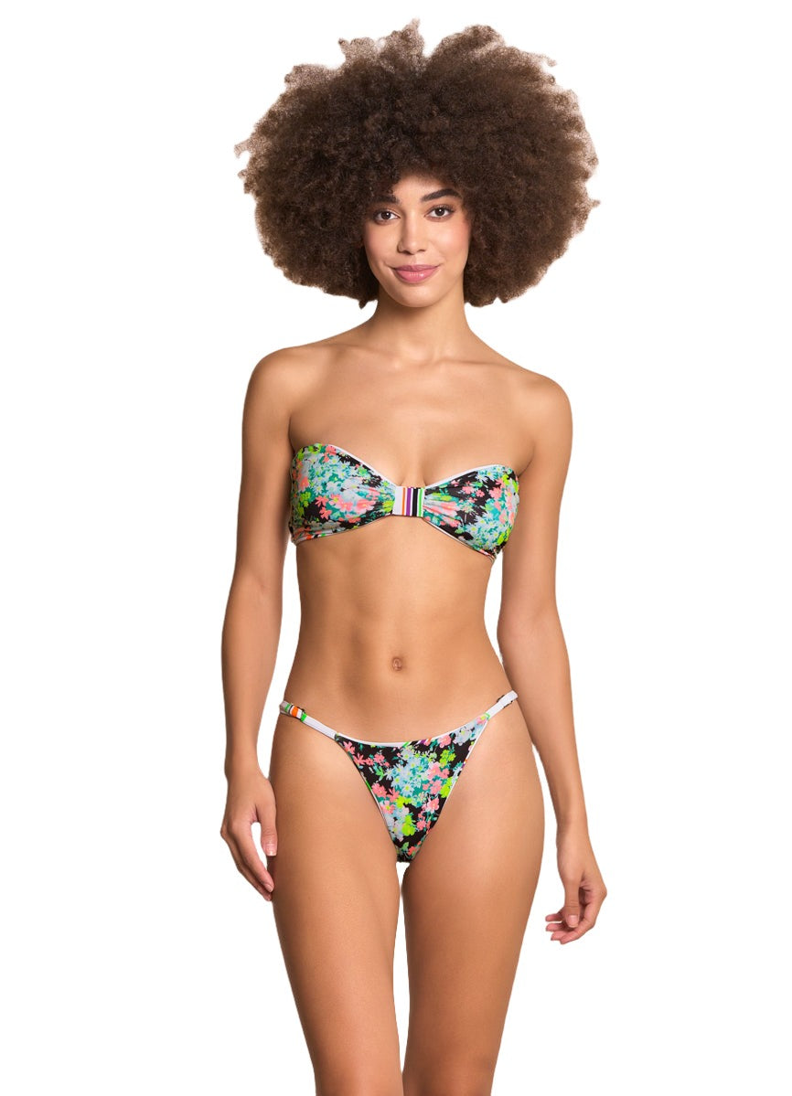 Maaji Pinstripe Flash Single Strap Bikini Bottom