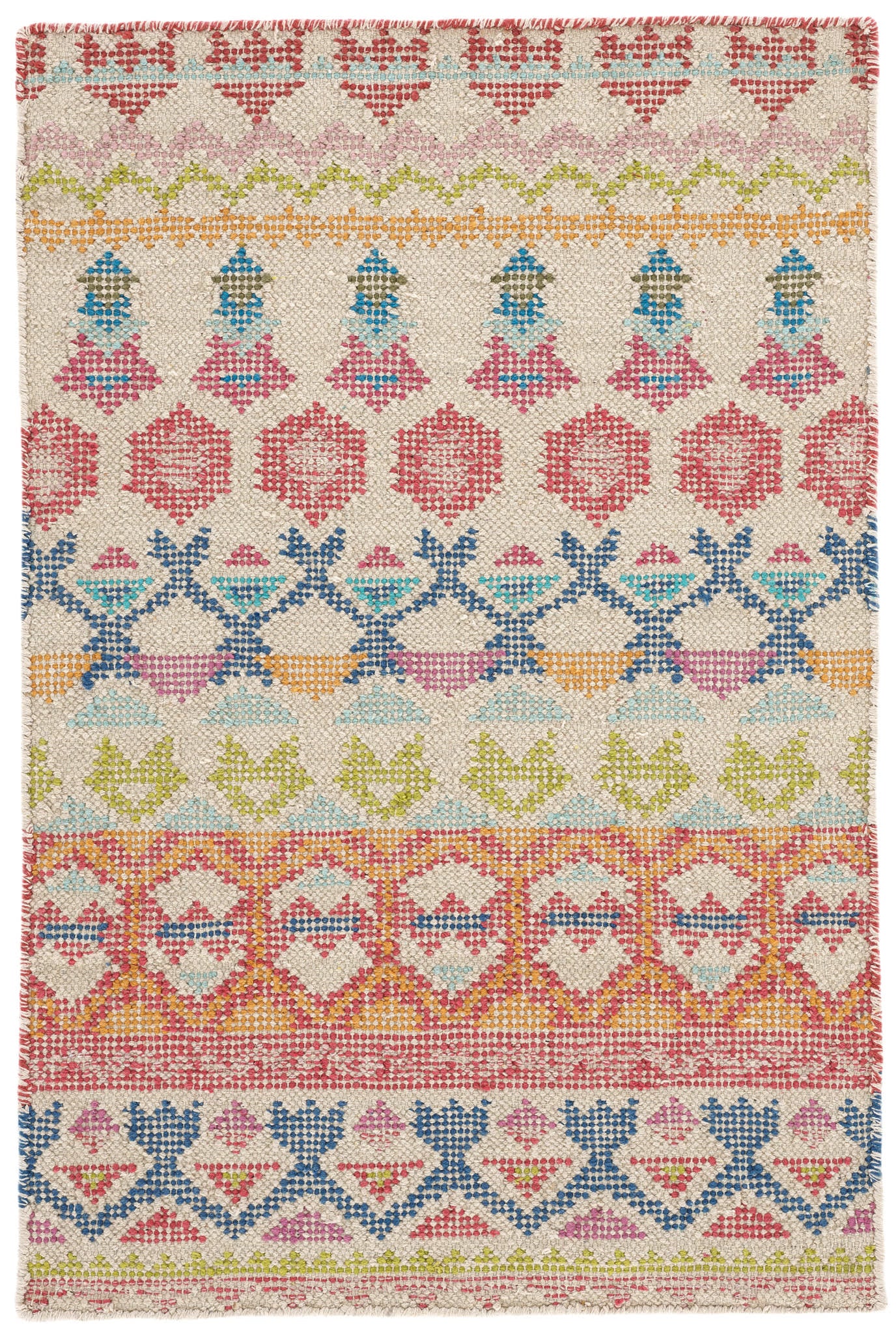 Stony Brook Multi Hand Loom Knotted Cotton Rug