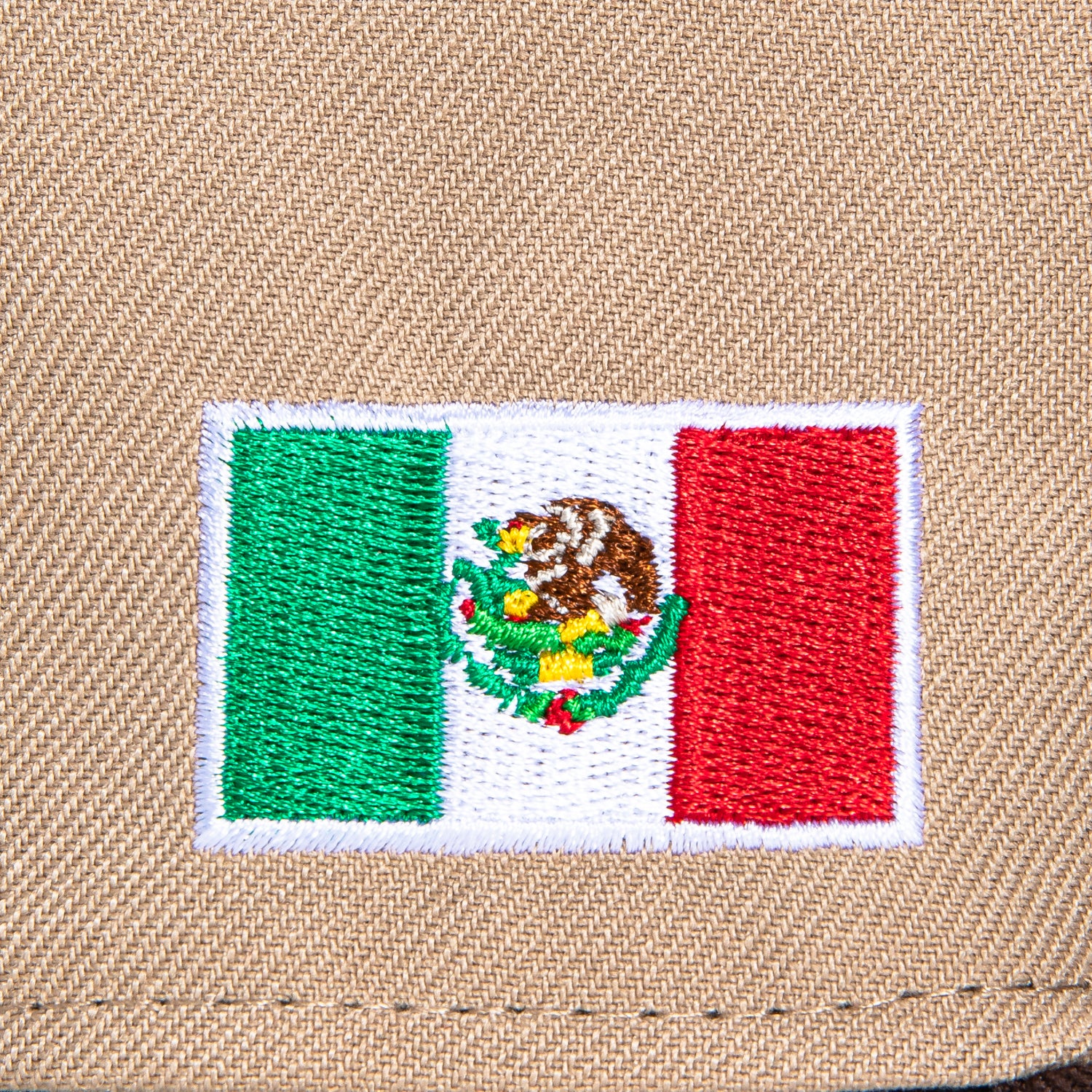 New Era 59Fifty Mexico World Baseball Classic Mexico Flag Patch Hat - Khaki, Brown