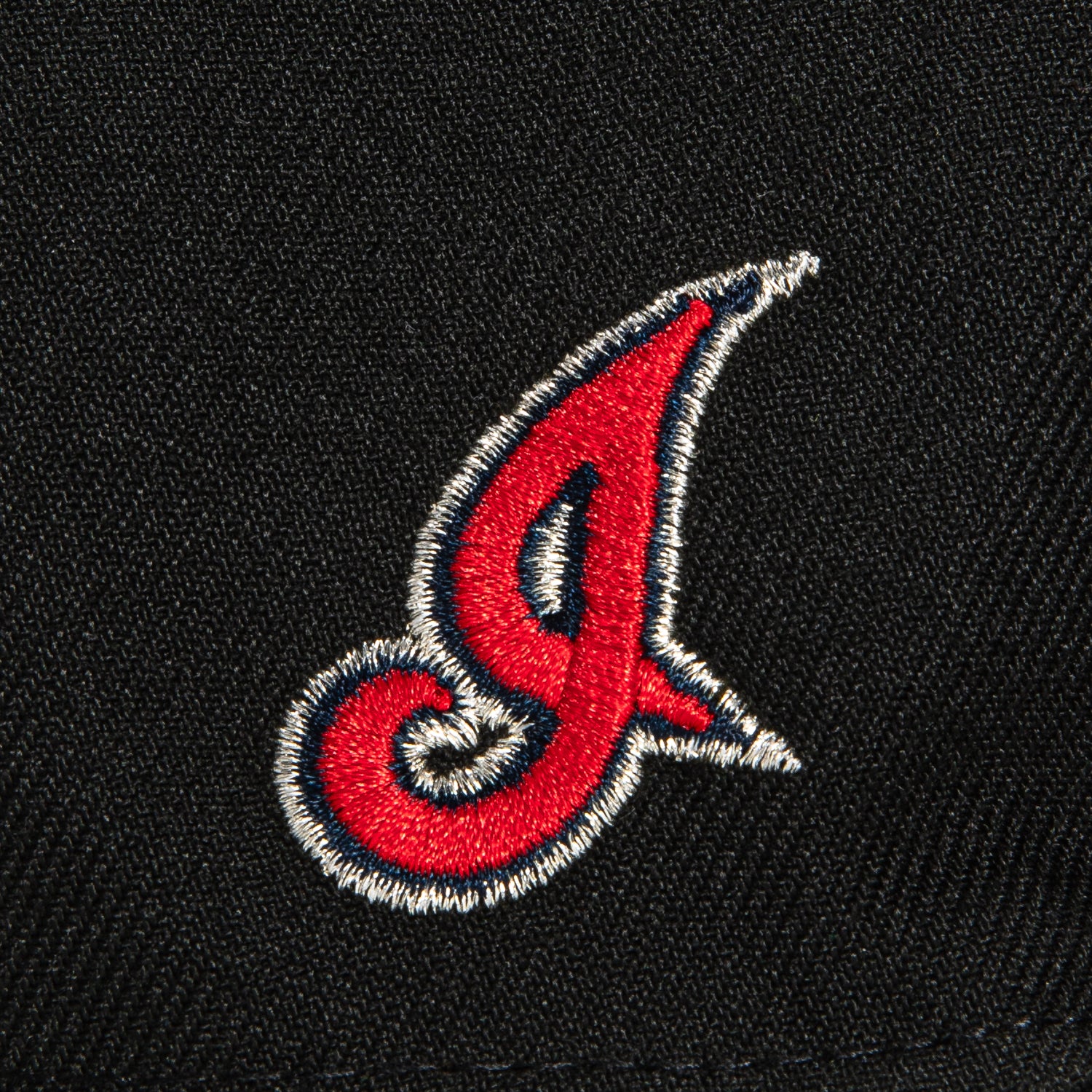 New Era 59Fifty Cleveland Indians Logo Patch Script Hat - Black