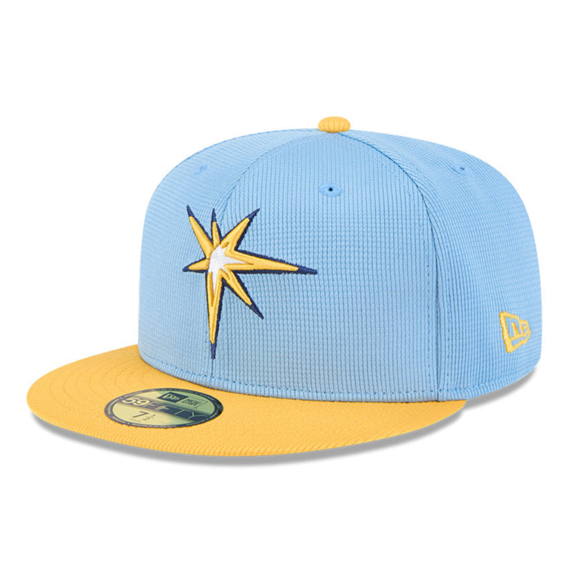 New Era 59Fifty Tampa Bay Rays 2025 Spring Training Patch Hat - Light Blue, Gold