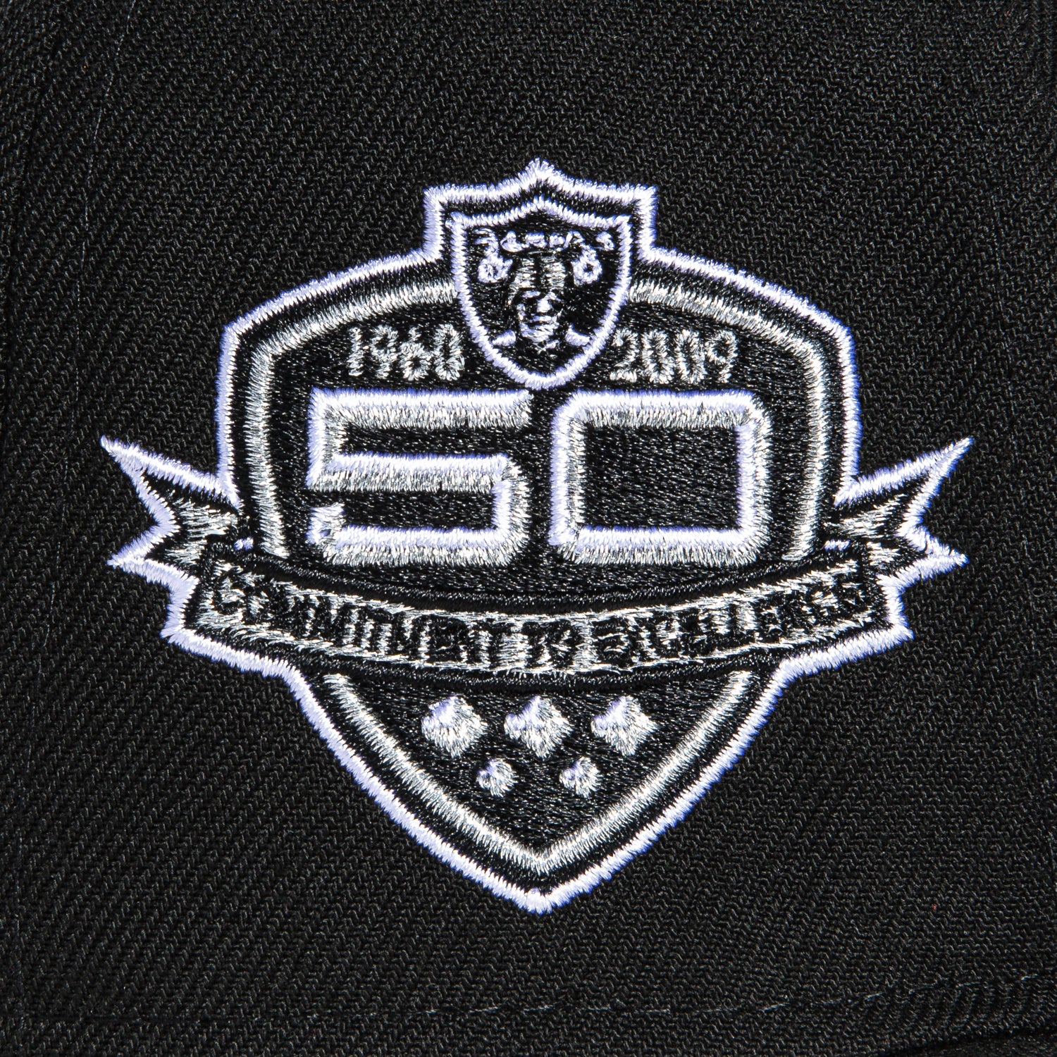 New Era 59Fifty Oakland Raiders 50th Anniversary Patch Hat - Black