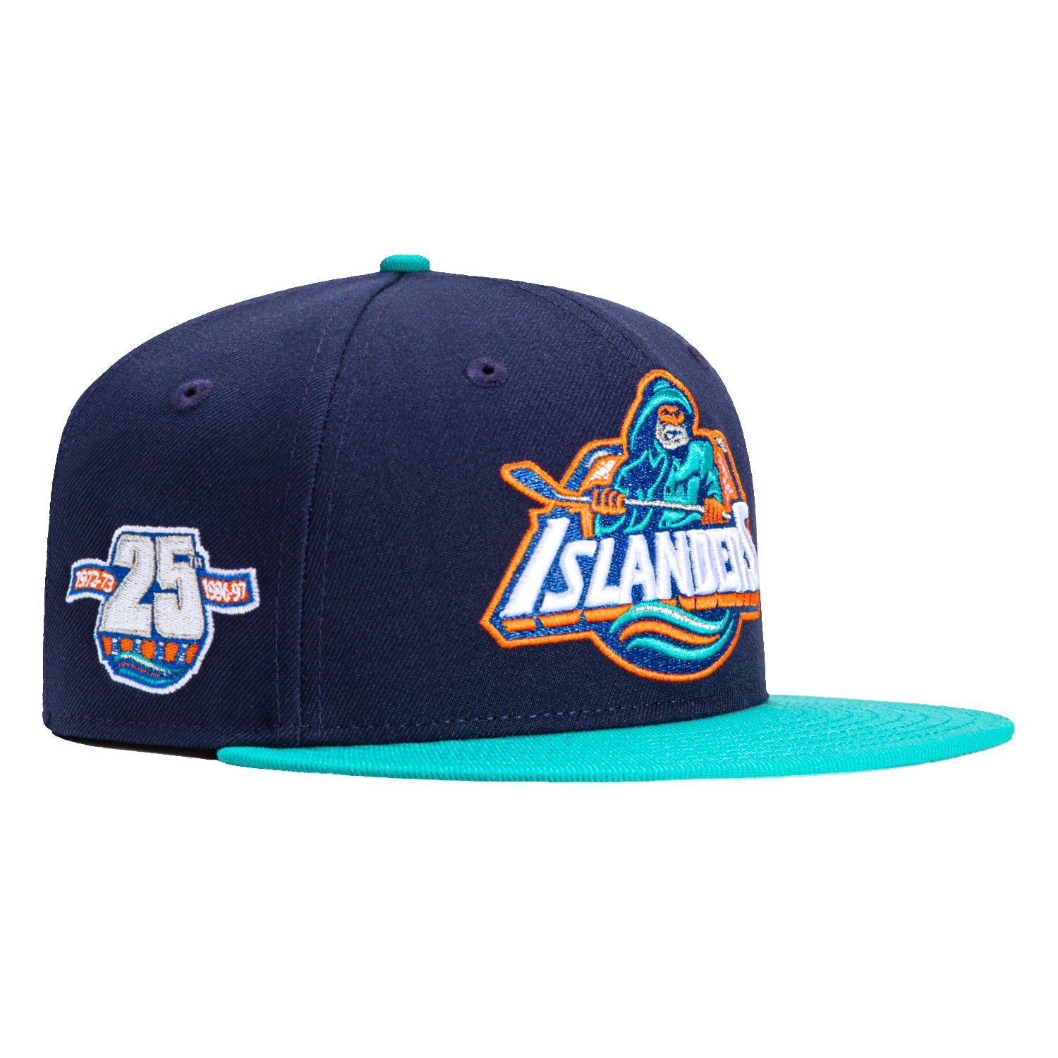 New Era 59Fifty New York Islanders 25th Anniversary Patch Hat - Light Navy, Teal