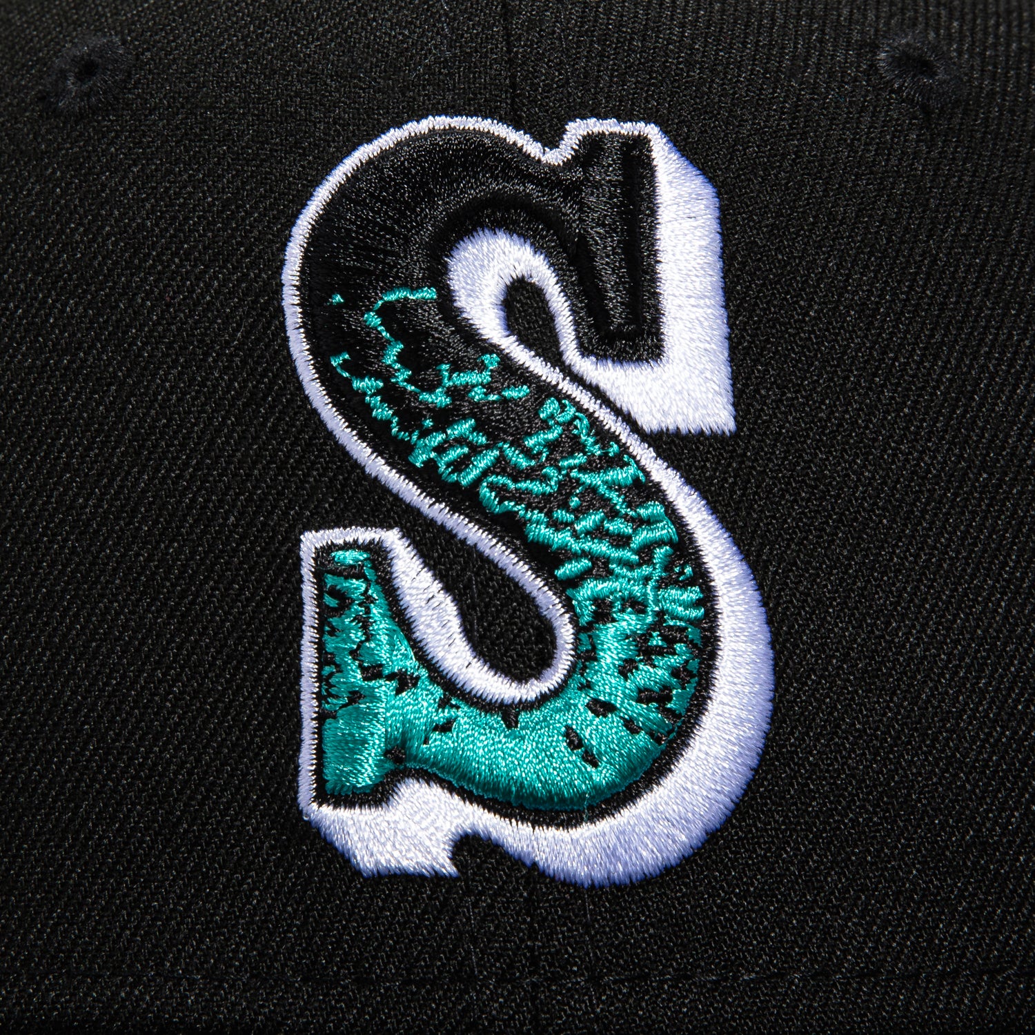 New Era 59Fifty Aqua Seattle Mariners 20th Anniversary Patch Hat - Black, Teal