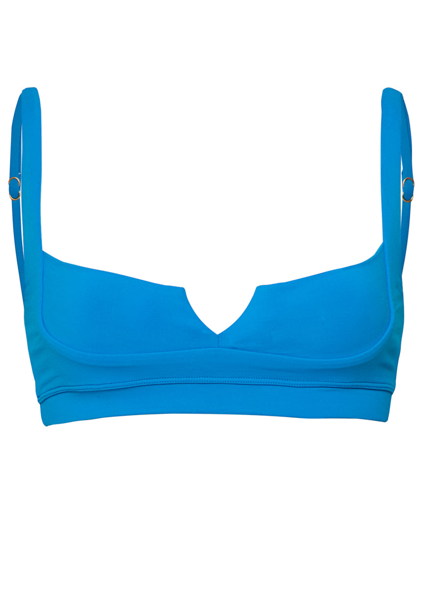 Maaji Blue Lagoon Highlight Sporty Bralette Bikini Top