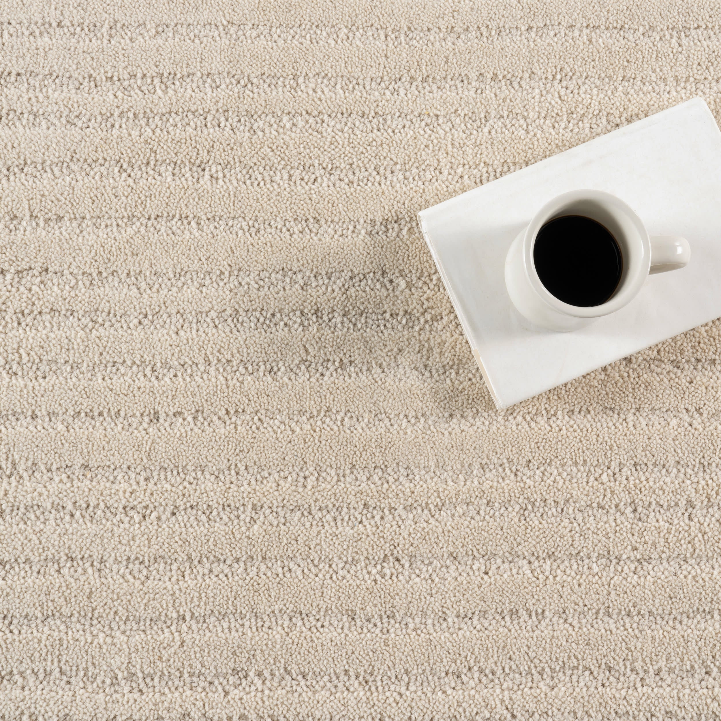 Southwest Striped Wool Rug | Beige