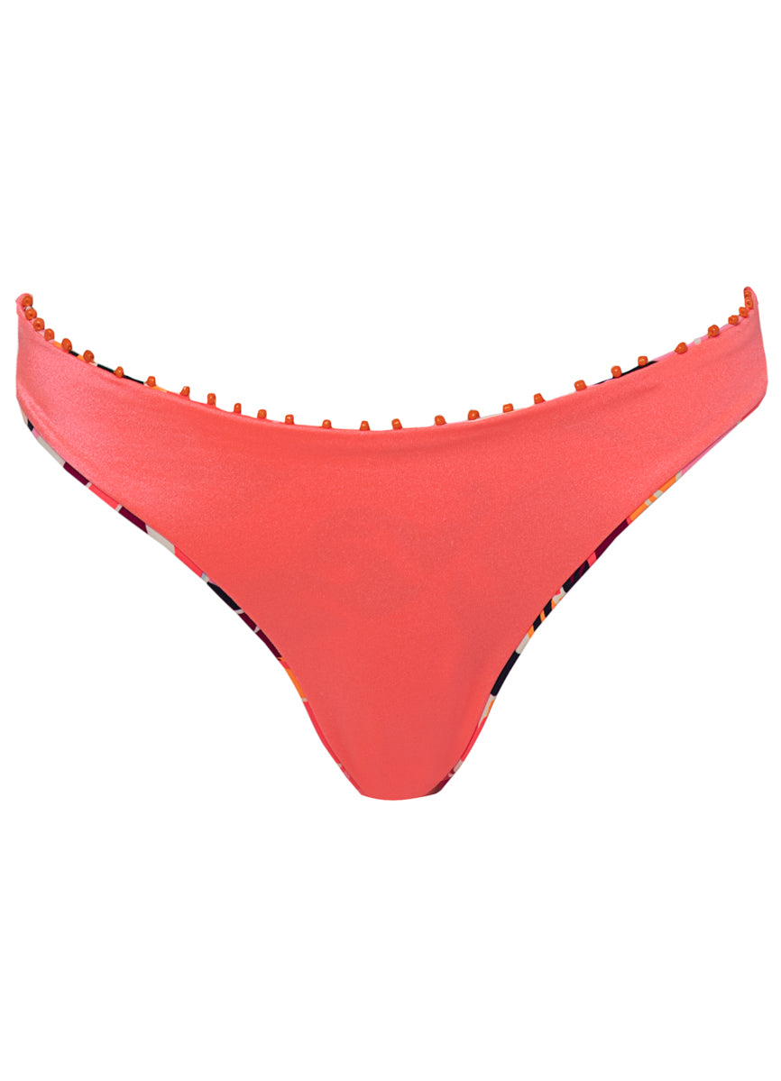 Maaji Coral Leafy Sublimity Regular Rise Classic Bikini Bottom