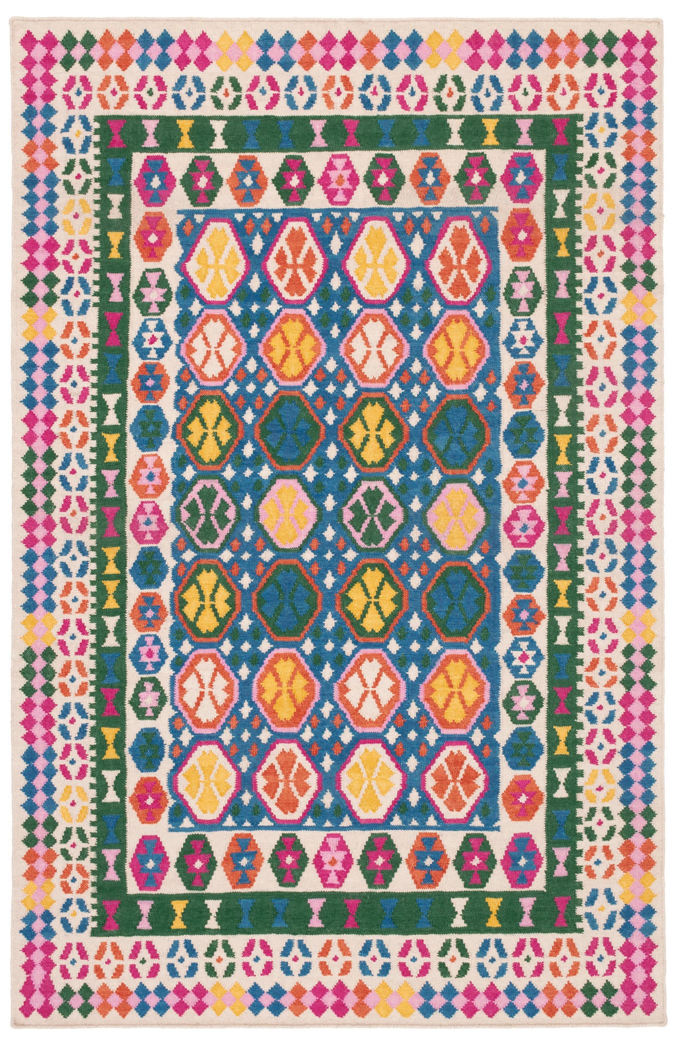 Rainbow Row Multi Handwoven Wool Rug