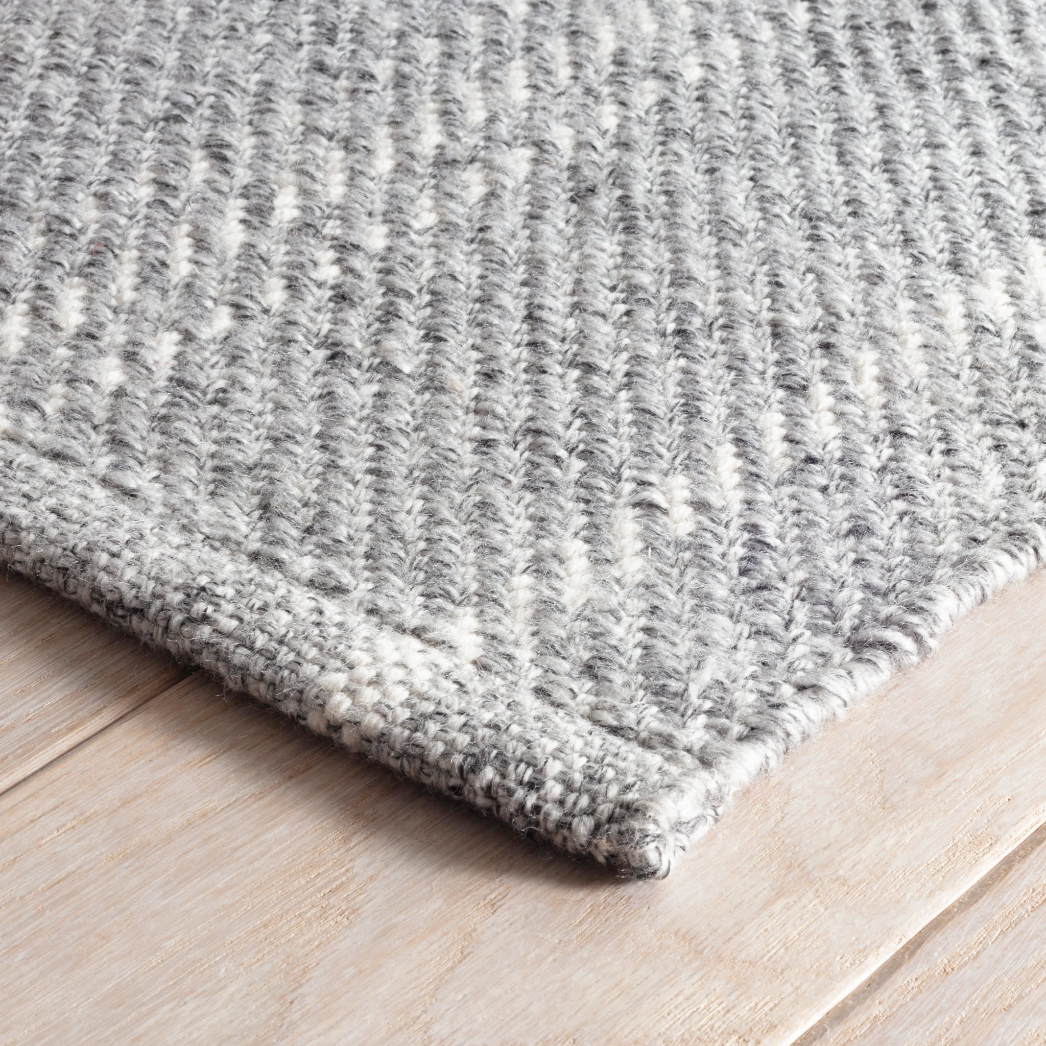 Melange Stripe Grey/Ivory Handwoven Indoor/Outdoor Rug