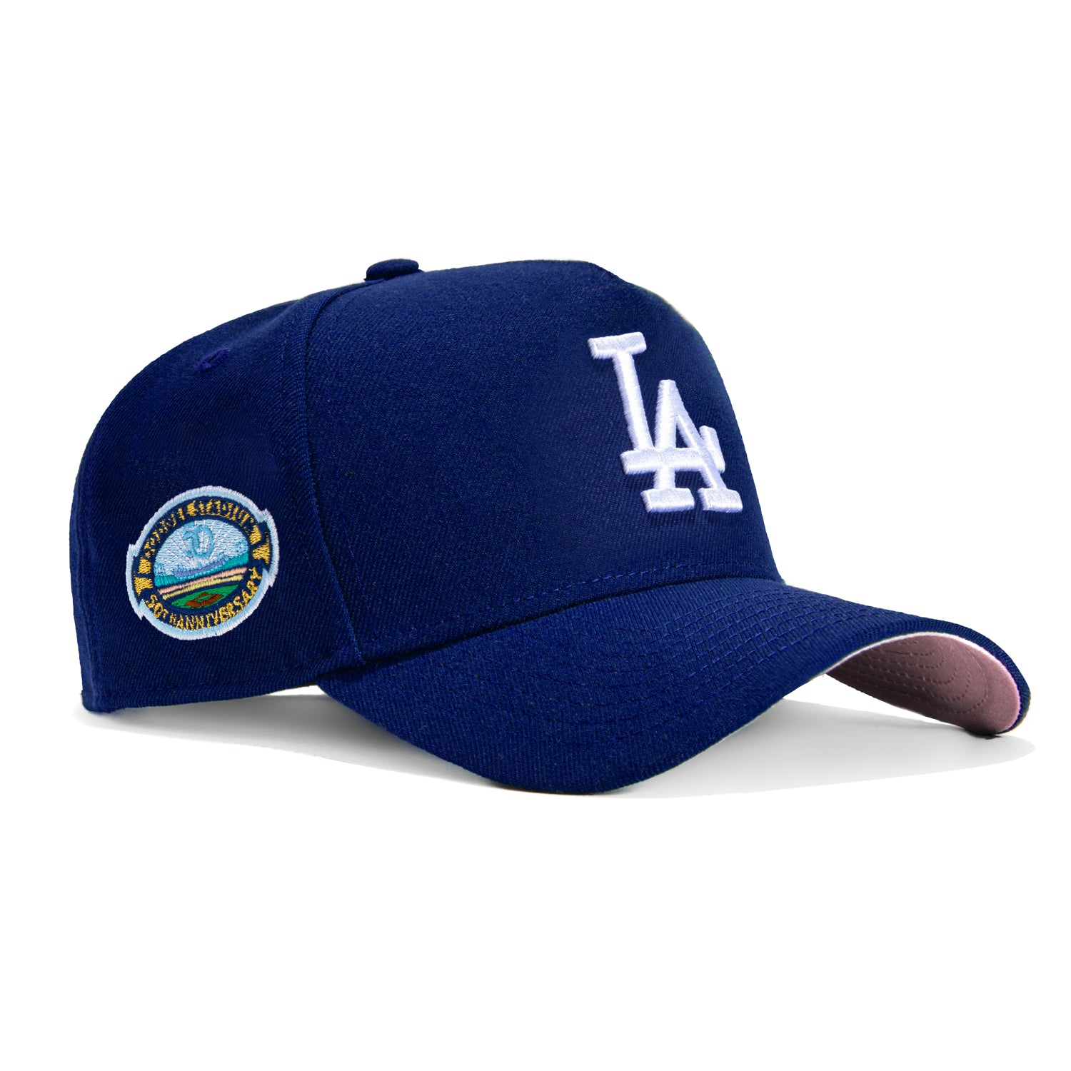 New Era 9Forty A-Frame Los Angeles Dodgers 50th Anniversary Stadium Patch Snapback Hat - Royal