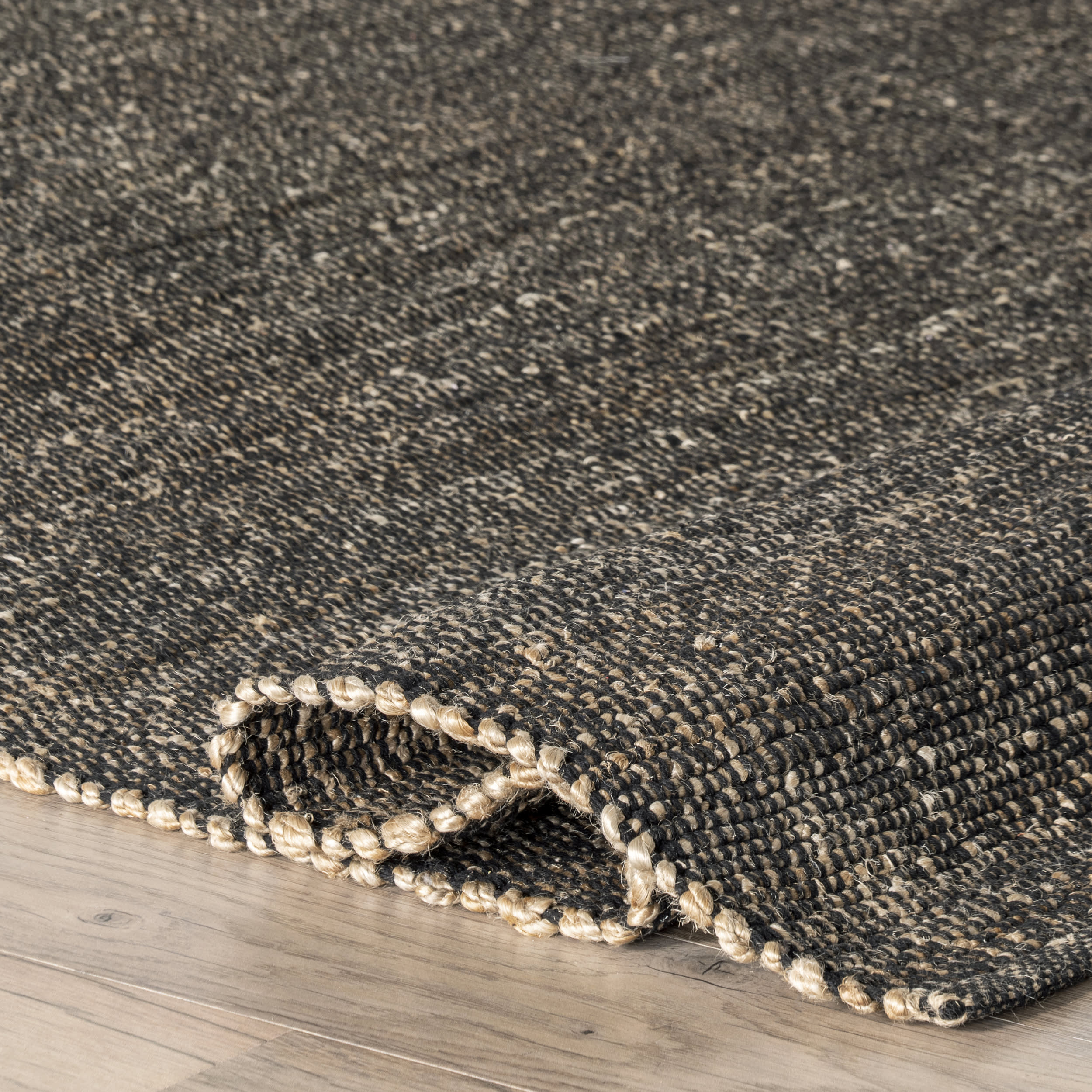 Perfect Handwoven Jute-Blend Rug | Charcoal