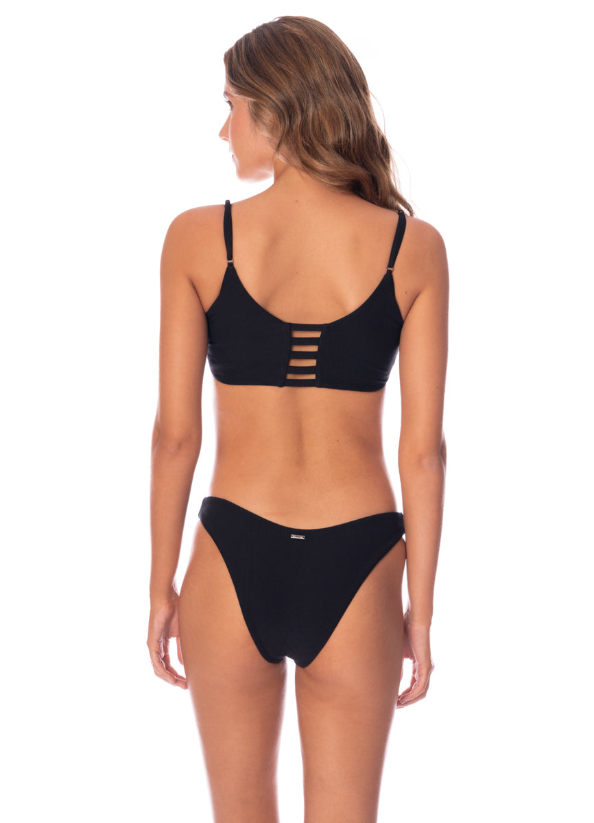 Maaji Jade Black Splendour Regular Rise Thin Side Bikini Bottom