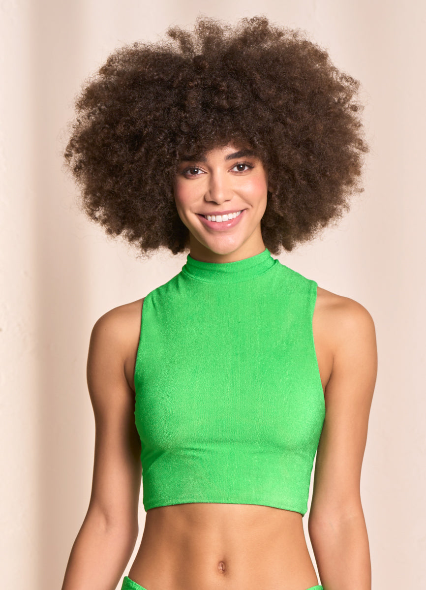 Maaji Parakeet Green Ipanema Swim Crop Top