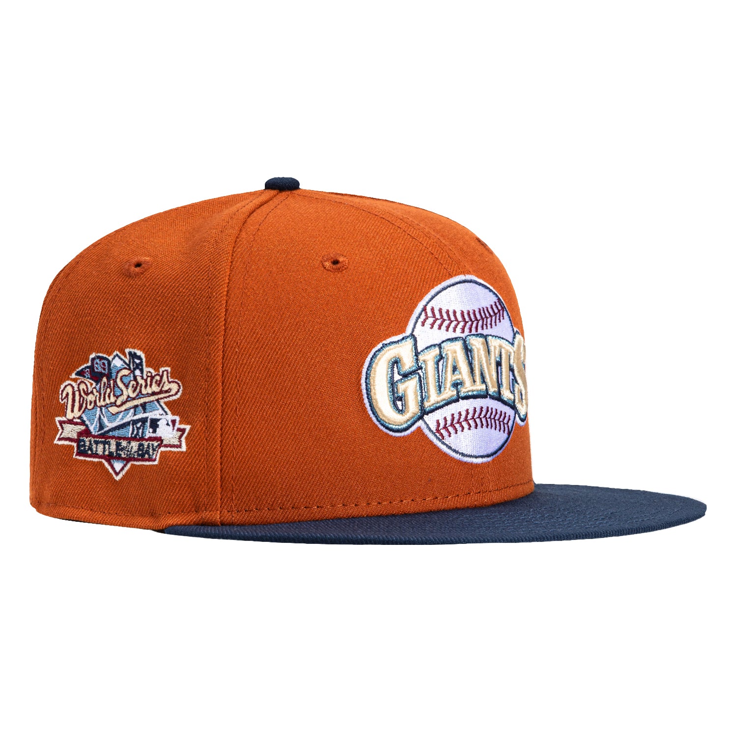 New Era 59Fifty San Francisco Giants Battle of the Bay Patch Logo Hat - Burnt Orange, Navy