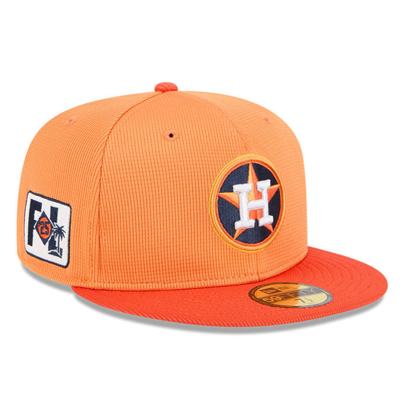 New Era 59Fifty Houston Astros 2025 Spring Training Patch Hat - Light Orange, Orange