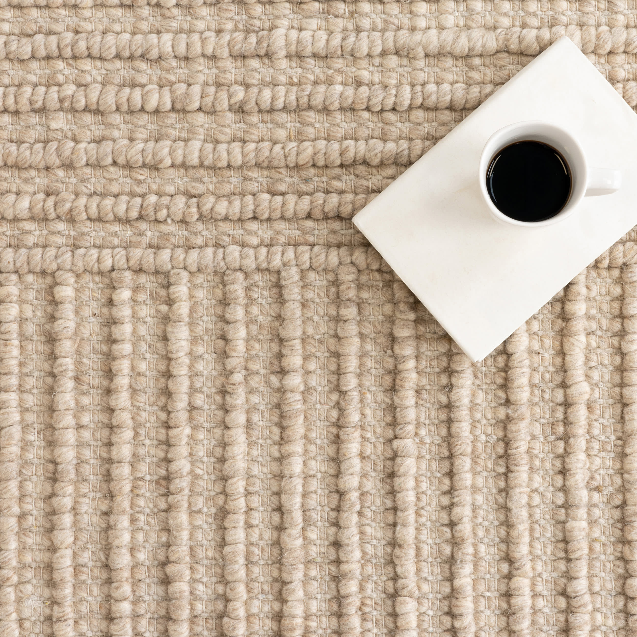 Skye Modern High-Low Rug | Beige