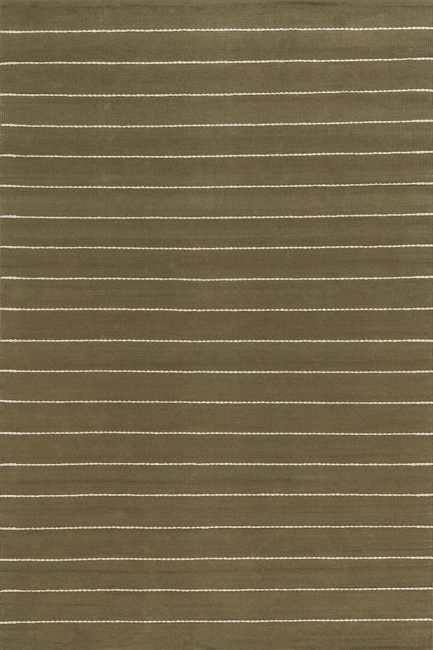 Nightwalk Striped Wool Rug | Olive Green