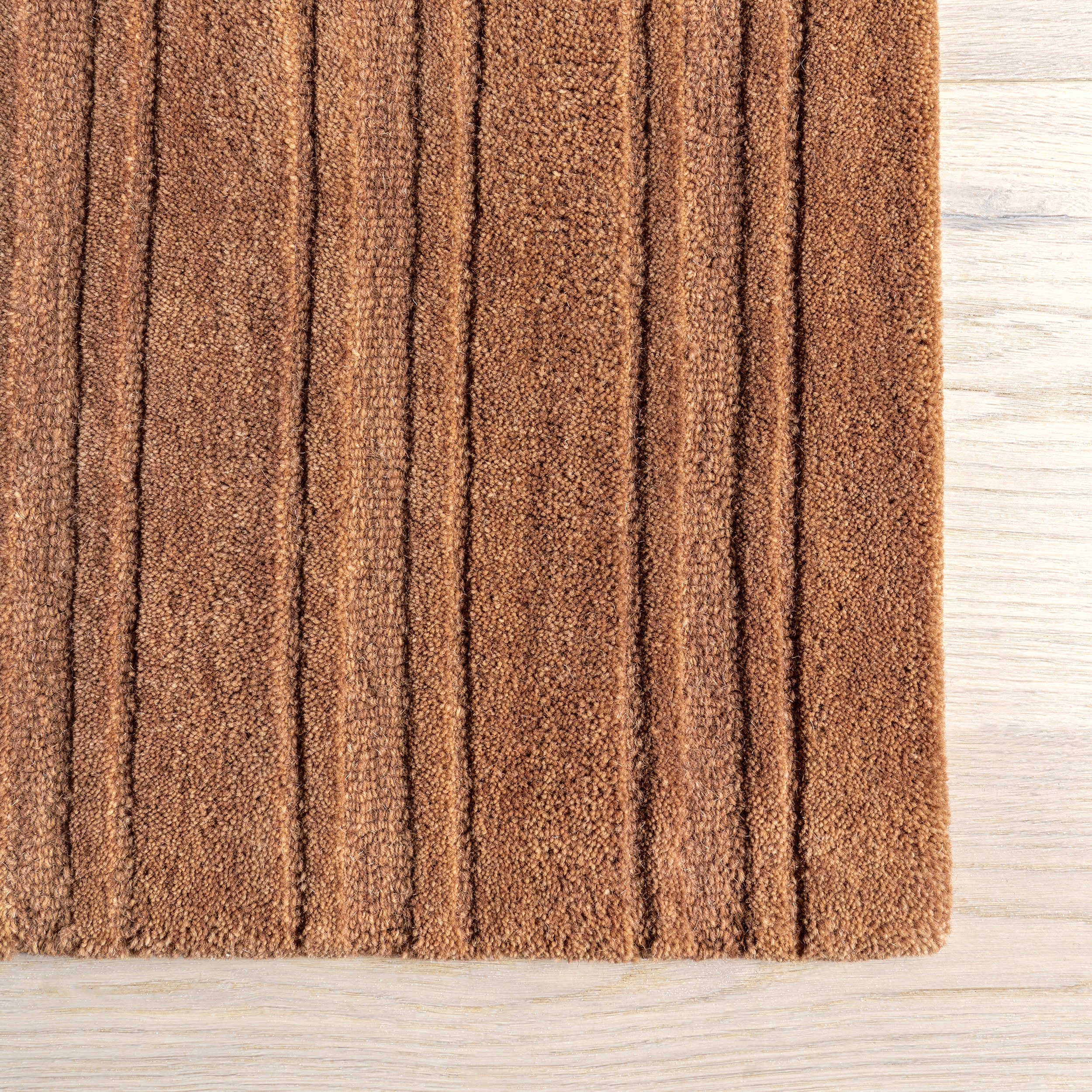 Starke Broken Stripe Wool Rug | Rust