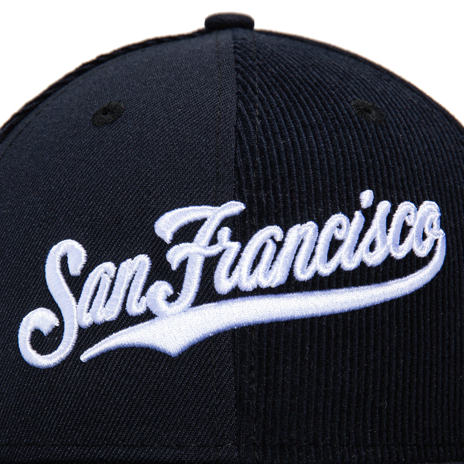 New Era 59Fifty Corduroy San Francisco Giants Battle of the Bay Patch Pinwheel Script Hat - Navy, White