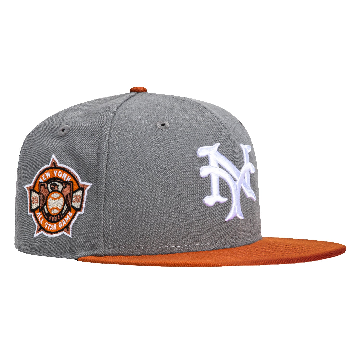 New Era 59Fifty New York Giants 1939 All Star Game Patch Hat - Storm Grey, Burnt Orange