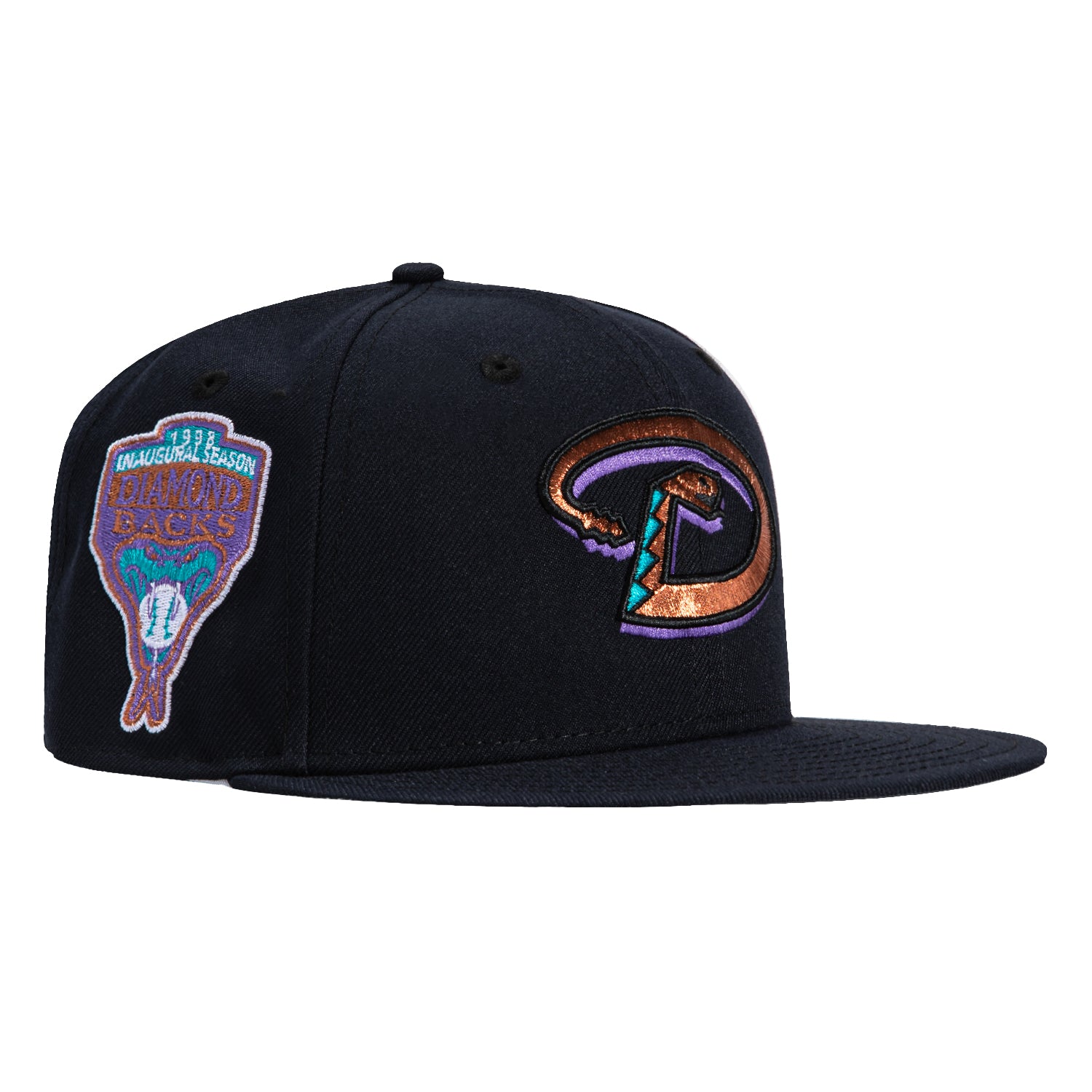 New Era 59Fifty Arizona Diamondbacks Inaugural Patch D Hat - Navy, Metallic Copper