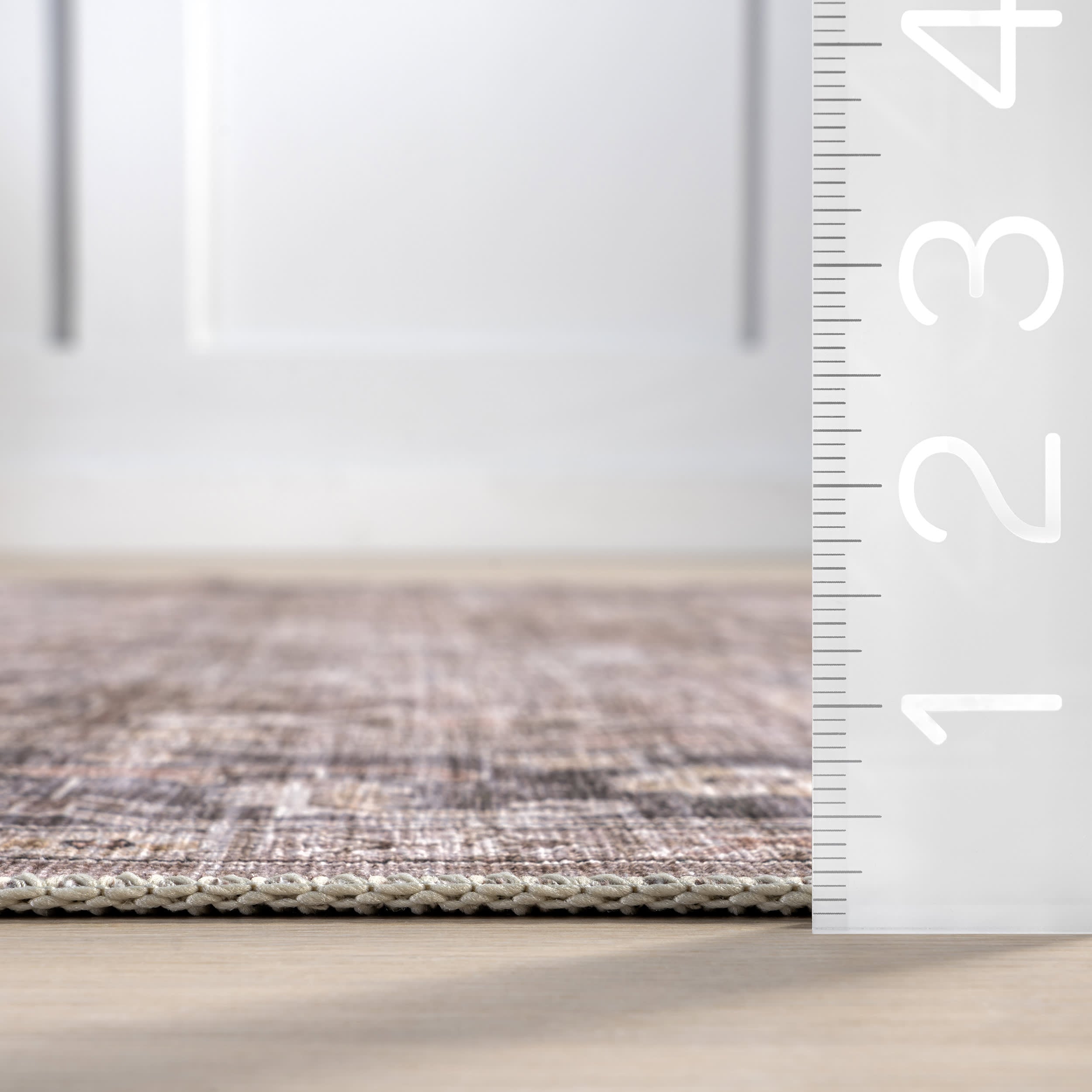 Myrtle Spill Proof Washable Vintage Rug | Brown