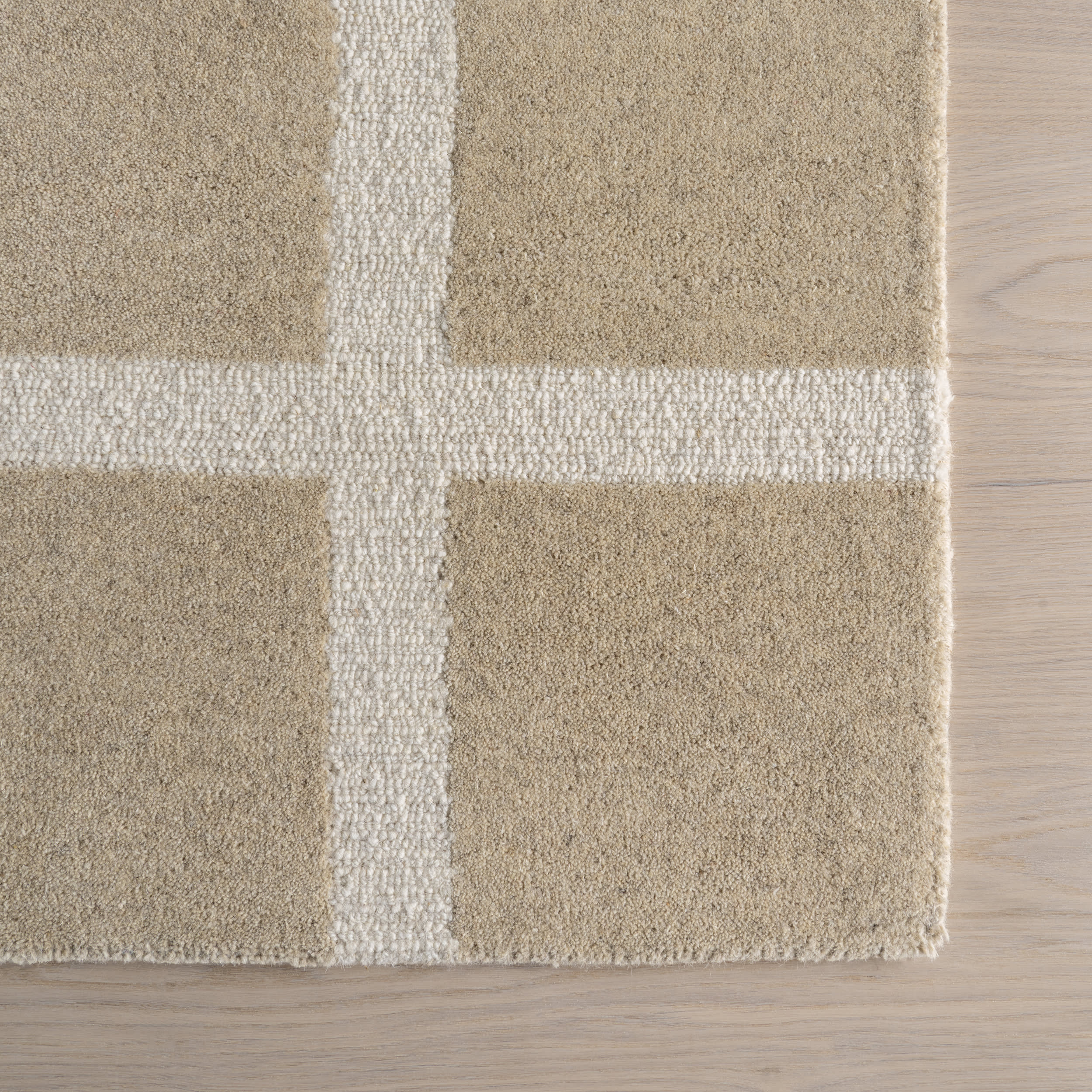 Nepenthe Checked Wool Rug | Beige