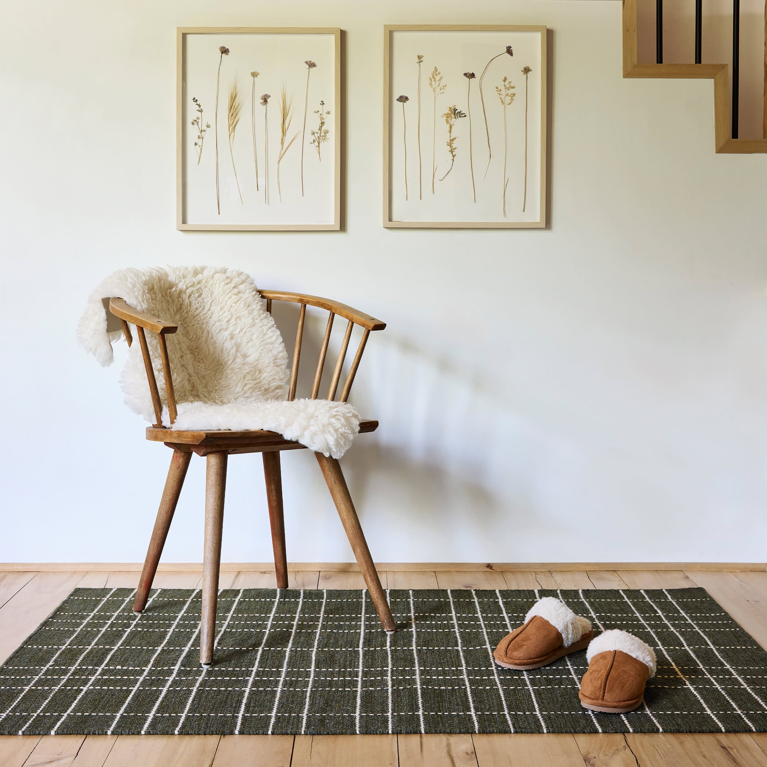 Charlie Plaid Wool Rug | Green