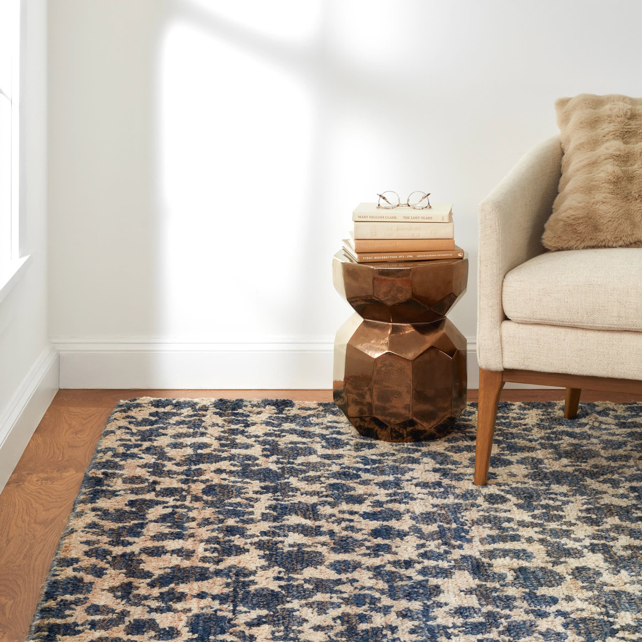 Stormi Indigo Hand Knotted Jute Rug