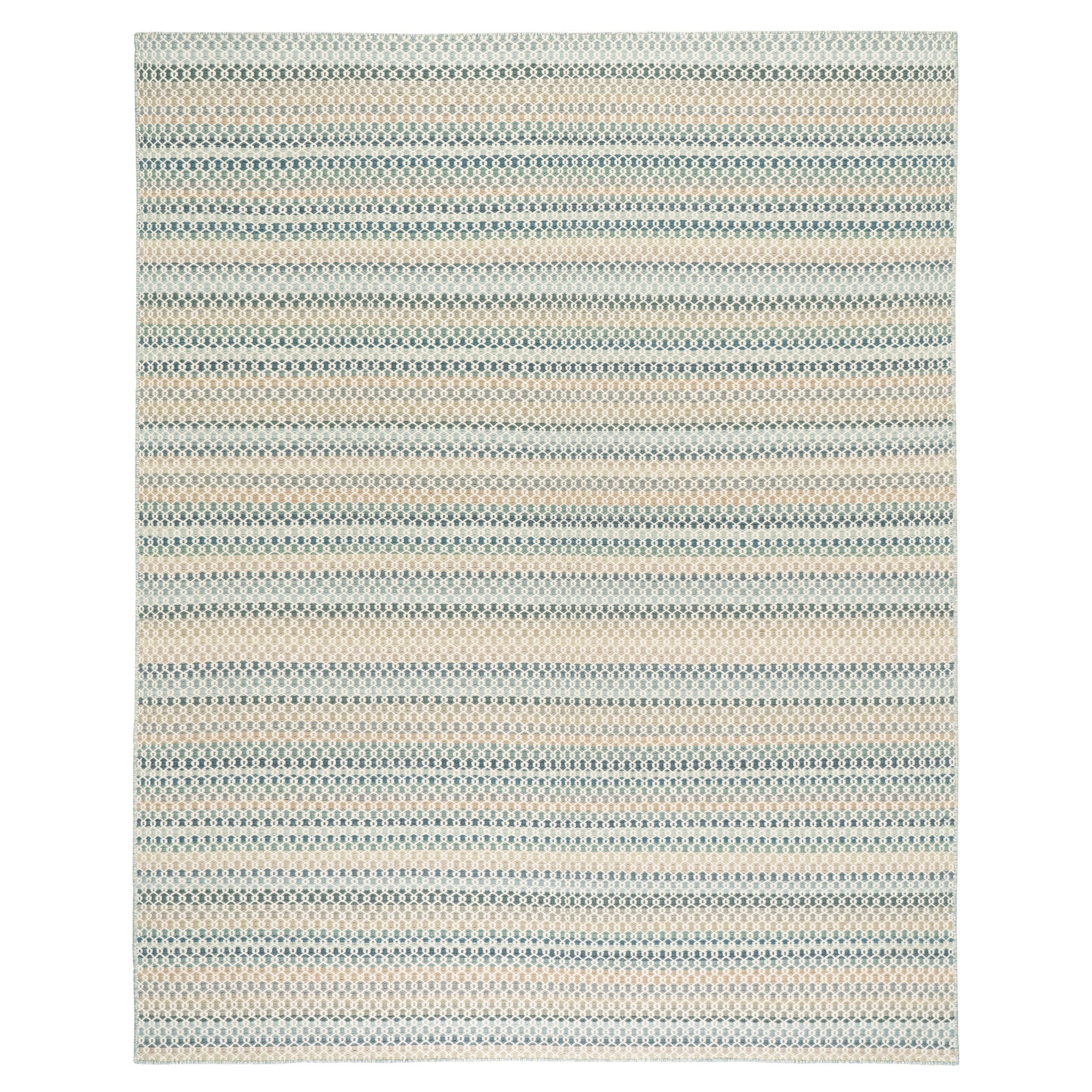 Poppy Blue Handwoven Wool Rug