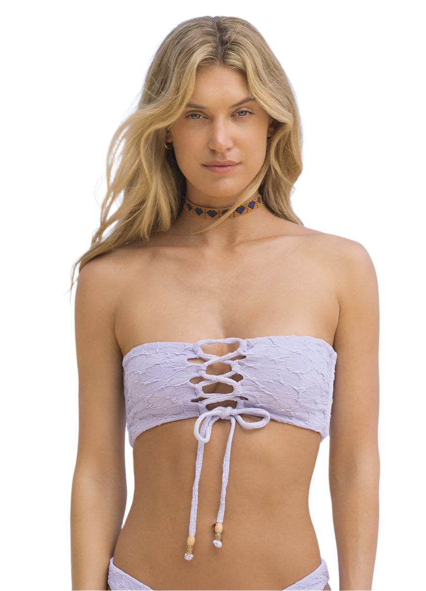 Maaji Lavander Daphne Puff Sleeve Bikini Top