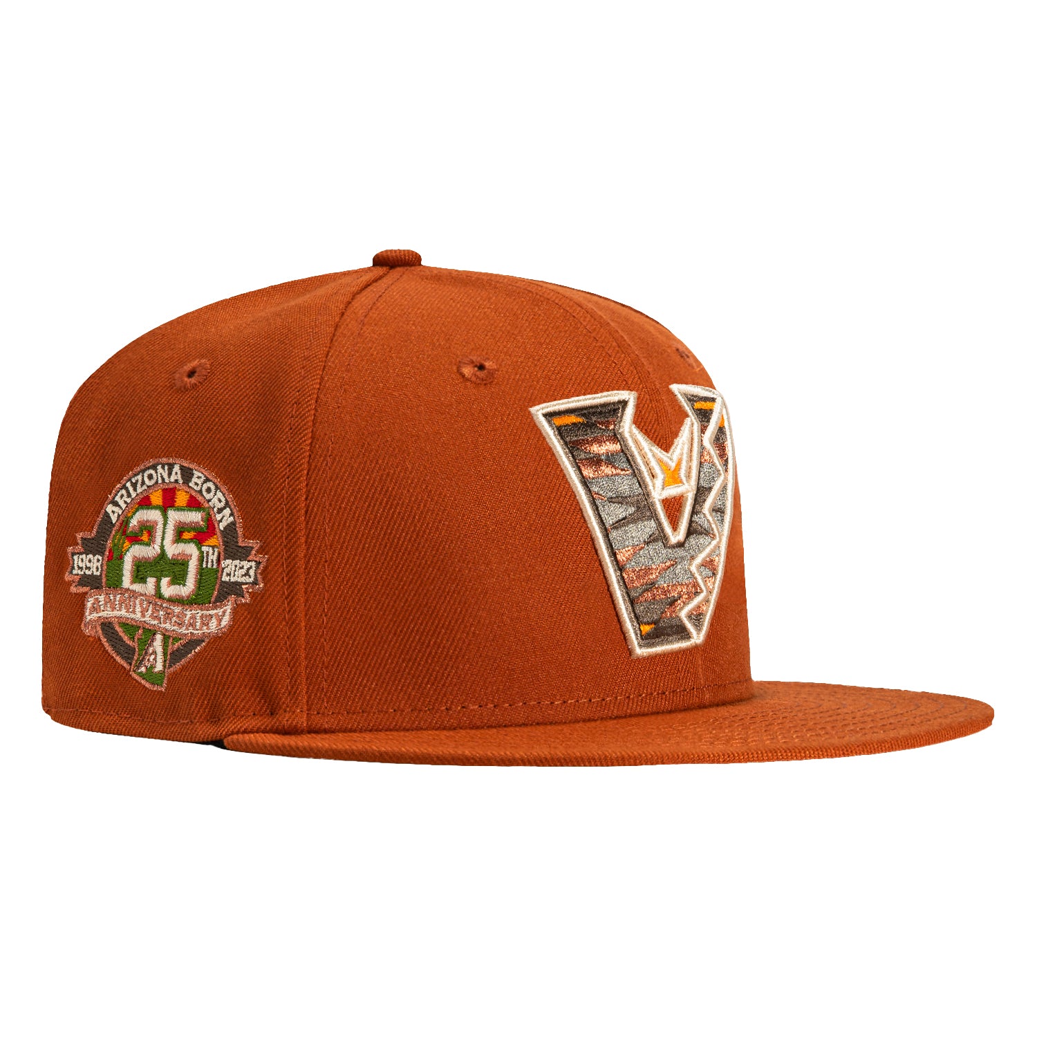 New Era 59Fifty Campfire Arizona Diamondbacks 25th Anniversary Patch Upside Down Hat - Burnt Orange