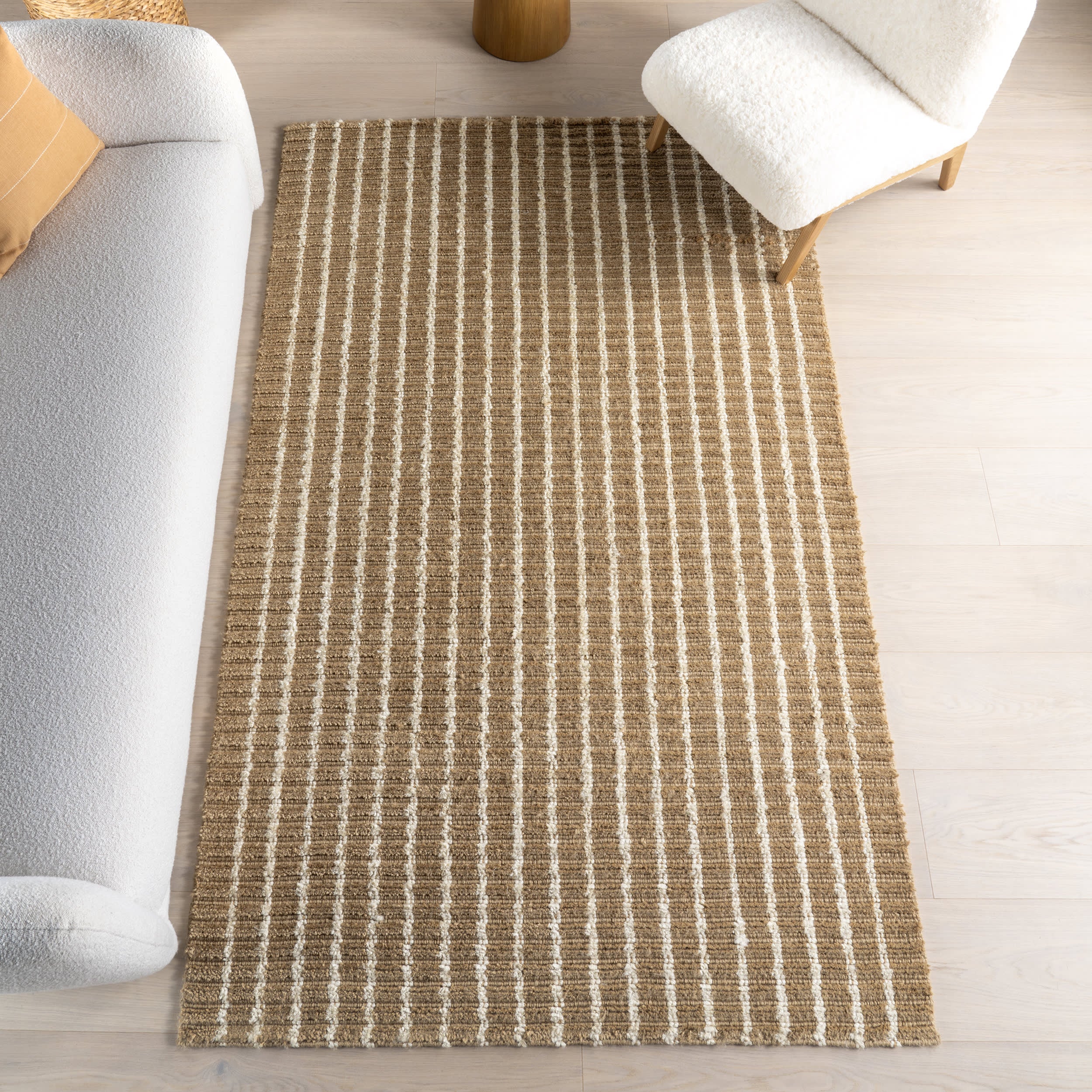 Susie Checkered Jute Rug | Natural