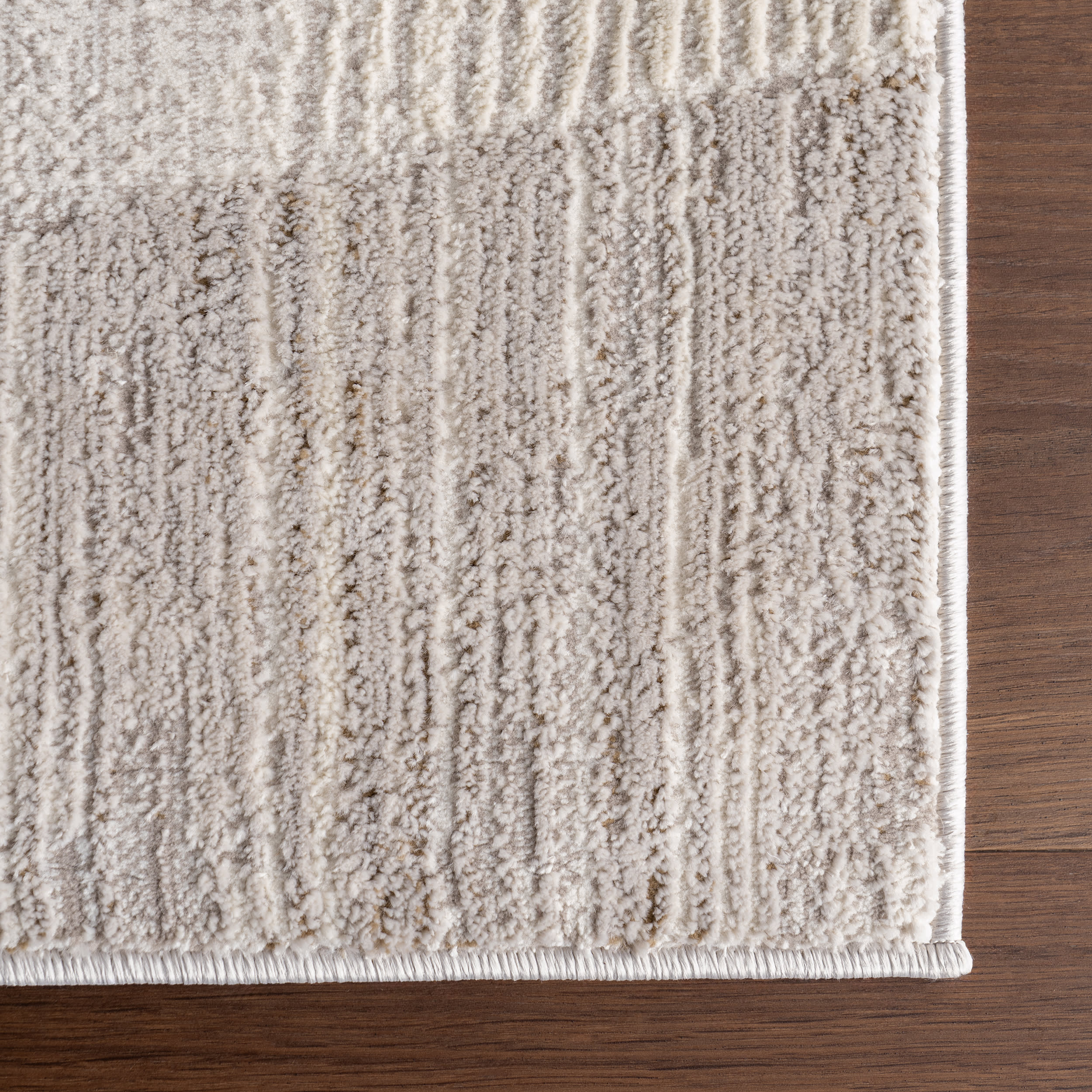 Pahad Abstract Washable Rug | Beige