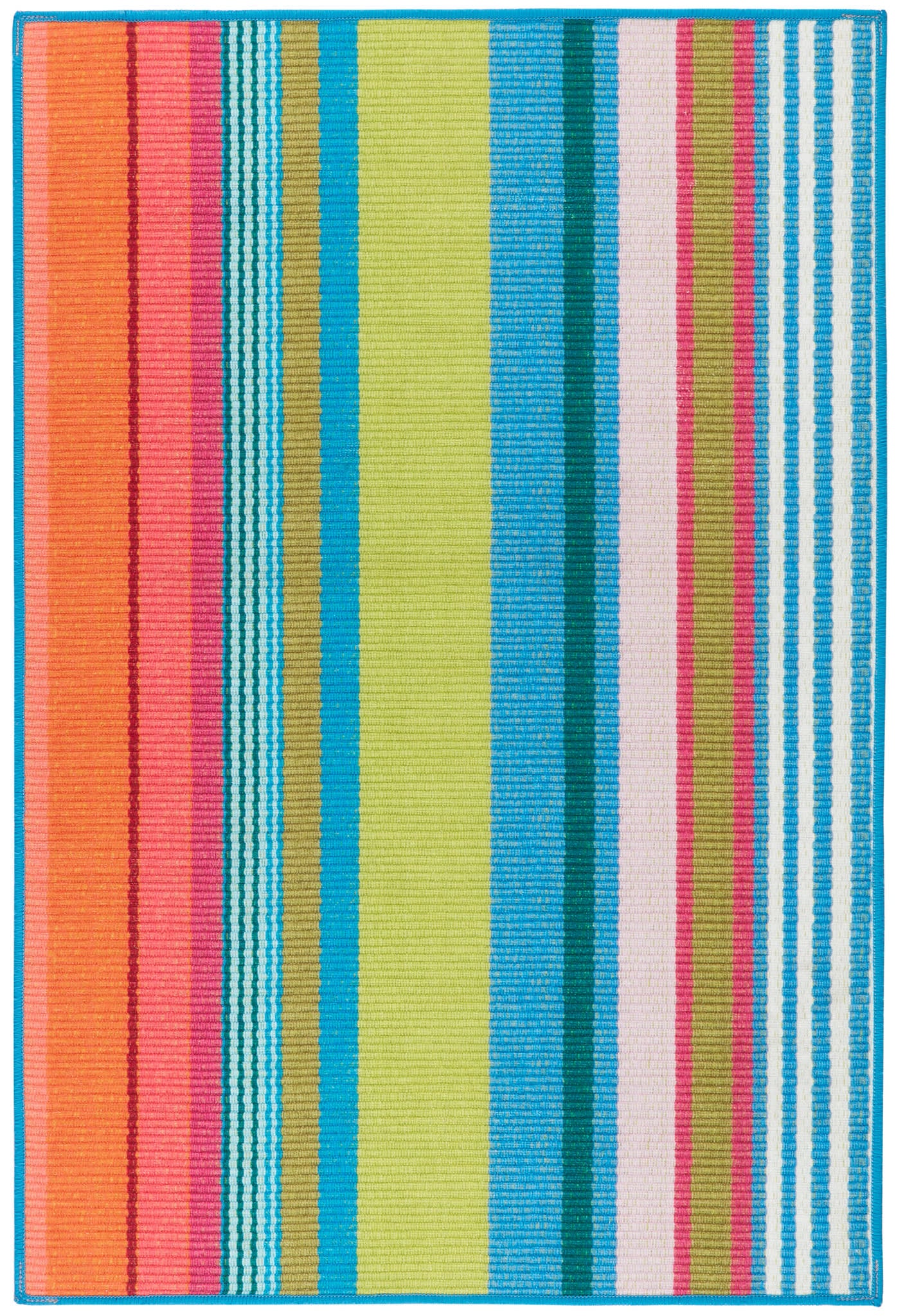 Mellie Stripe Multi Machine Washable Rug