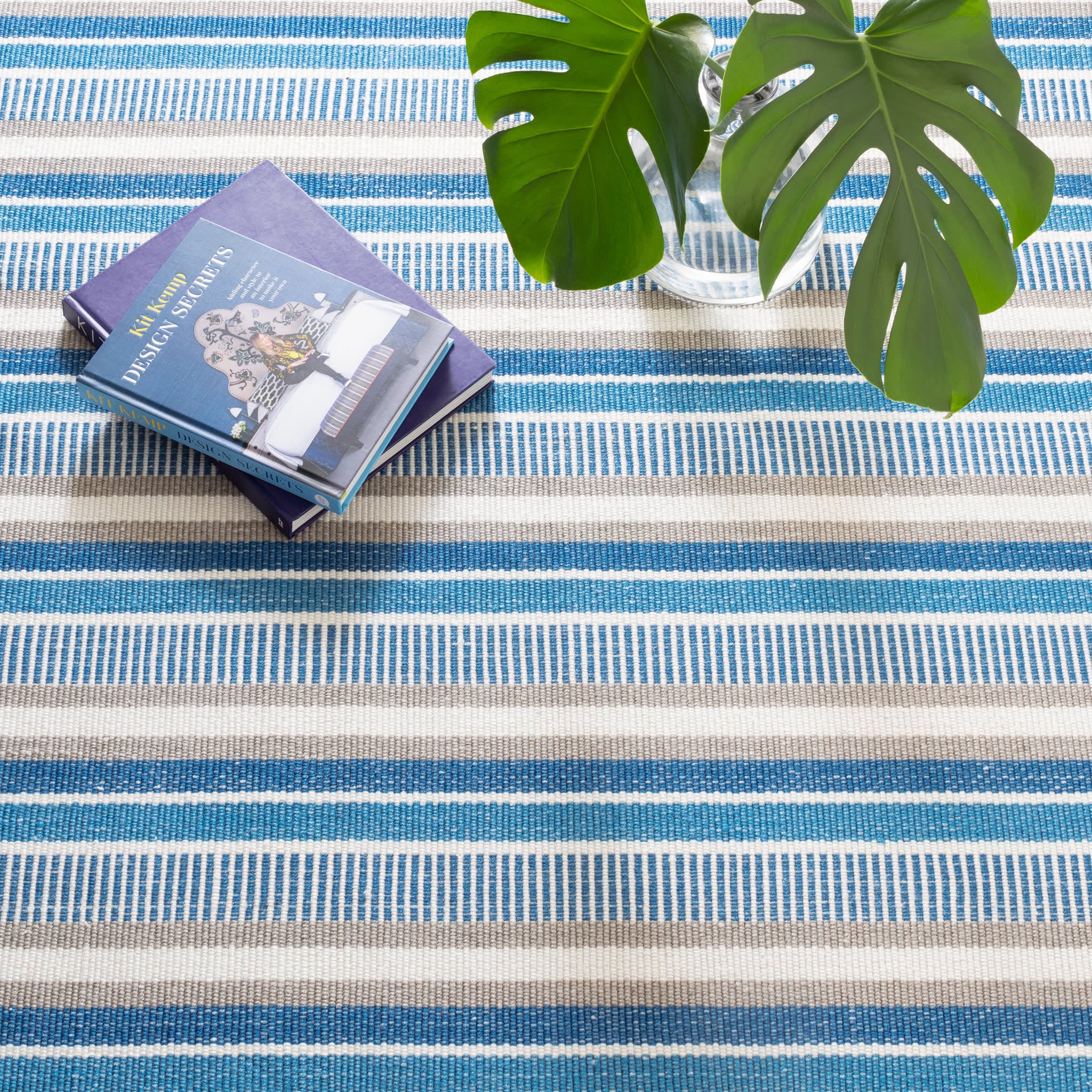 Always Greener Navy/French Blue Handwoven Indoor/Outdoor Rug