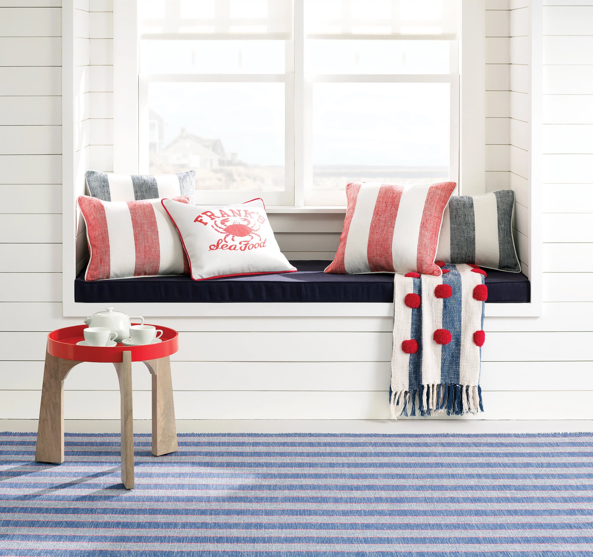 Hillsgrove Stripe Denim Handwoven Cotton Rug