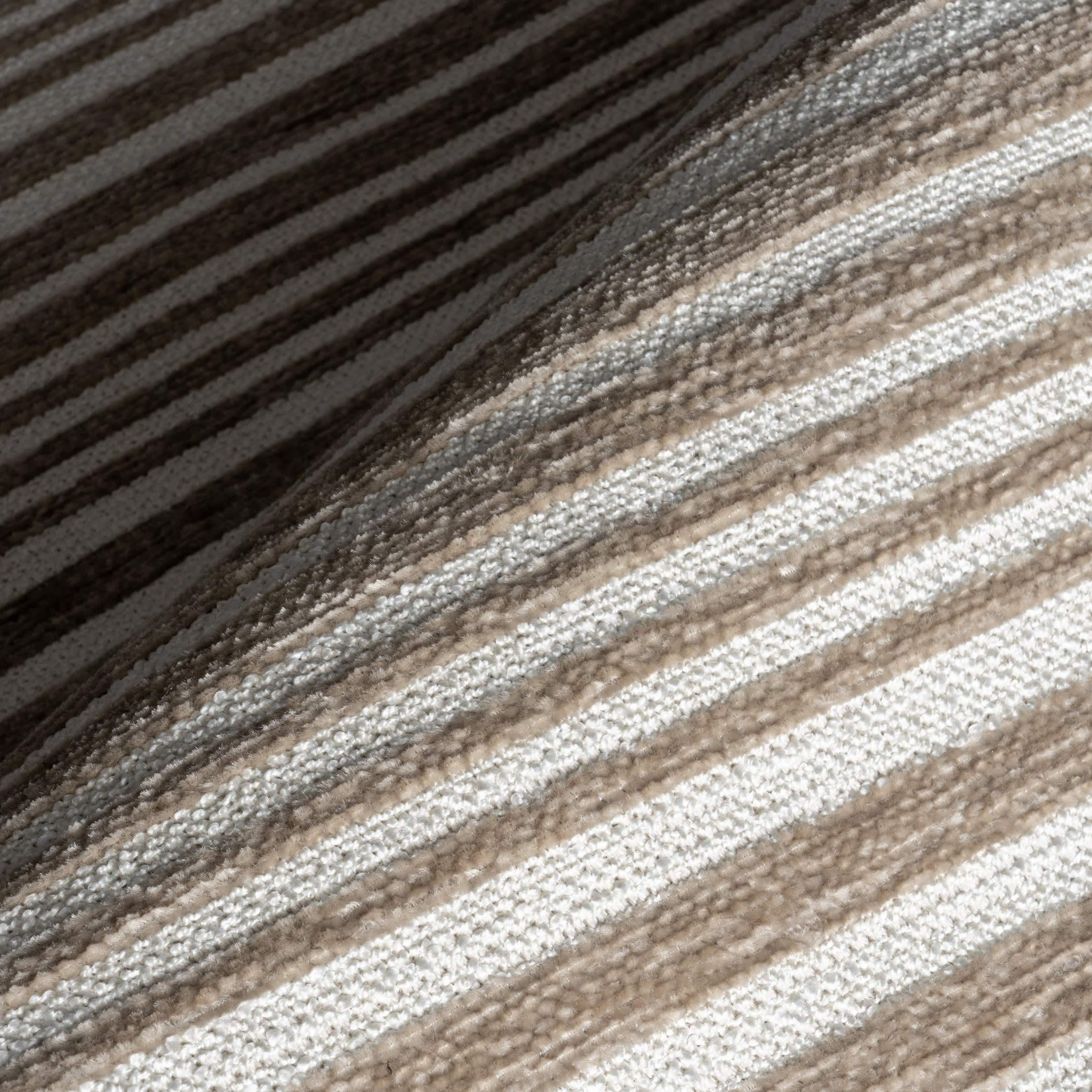 Melany Striped Reversible Washable Rug | Taupe