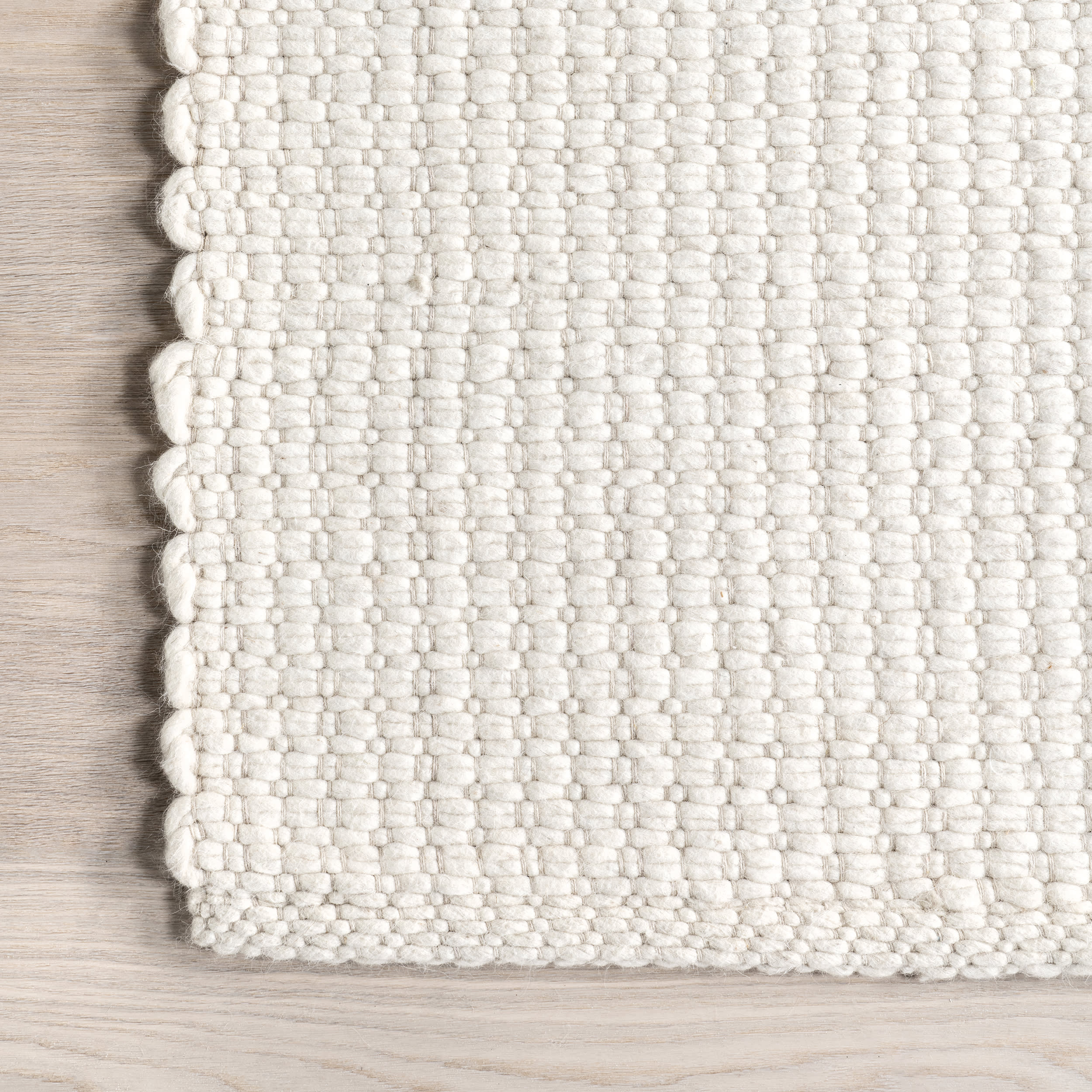 Zya Handwoven Chunky Wool Rug | Ivory