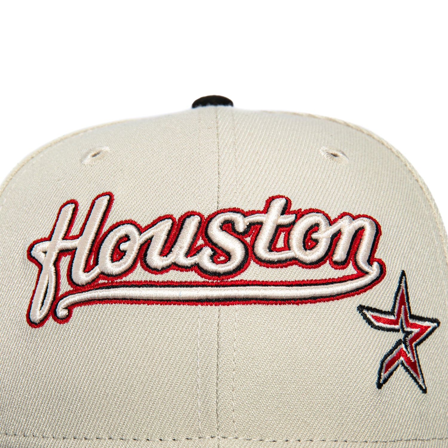 New Era 59Fifty Flawless Script Houston Astros 40th Anniversary Patch Hat - Stone, Black