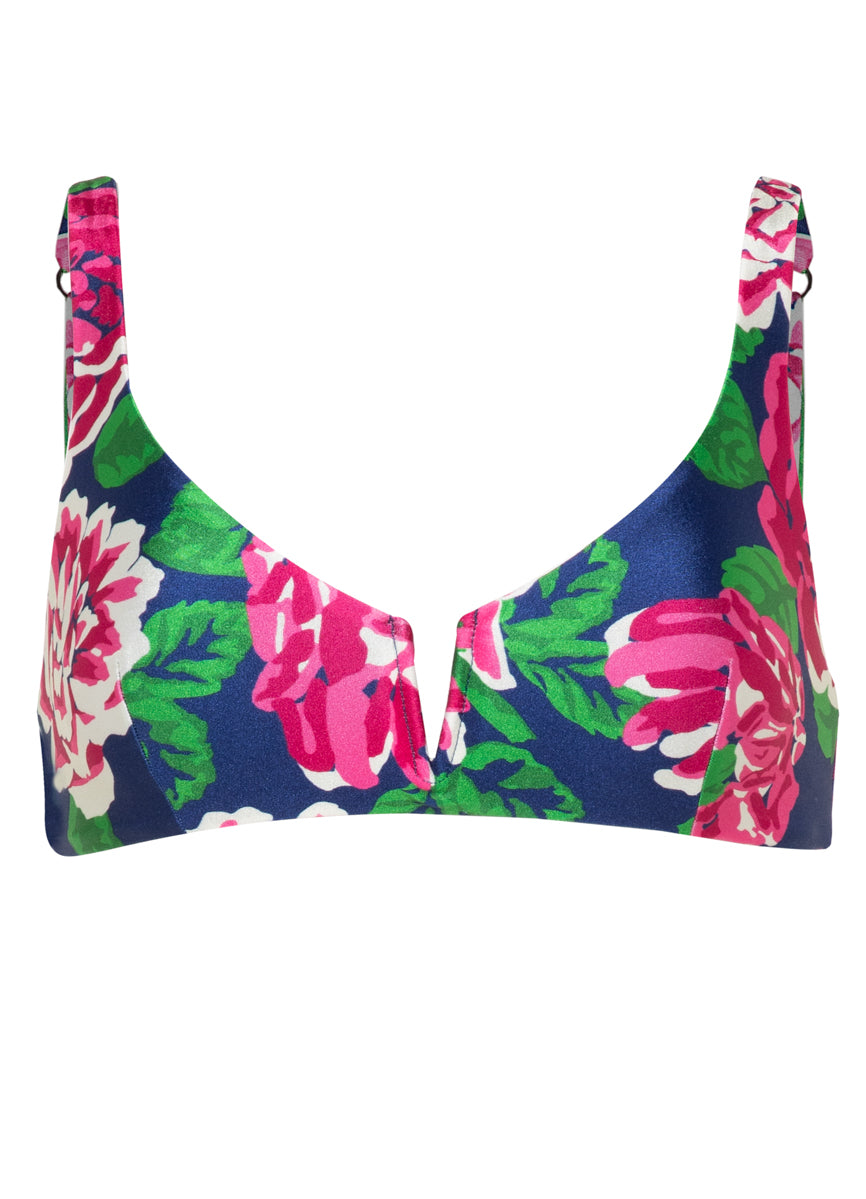 Maaji Meadow Roses Victories V Wire Bralette Bikini Top