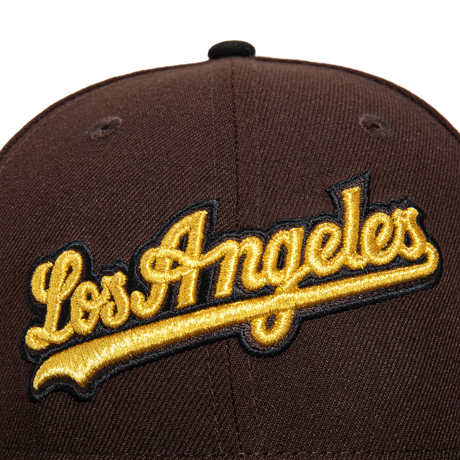 New Era 59Fifty Los Angeles Dodgers 40th Anniversary Stadium Patch Script Hat - Brown, Black, Metallic Gold